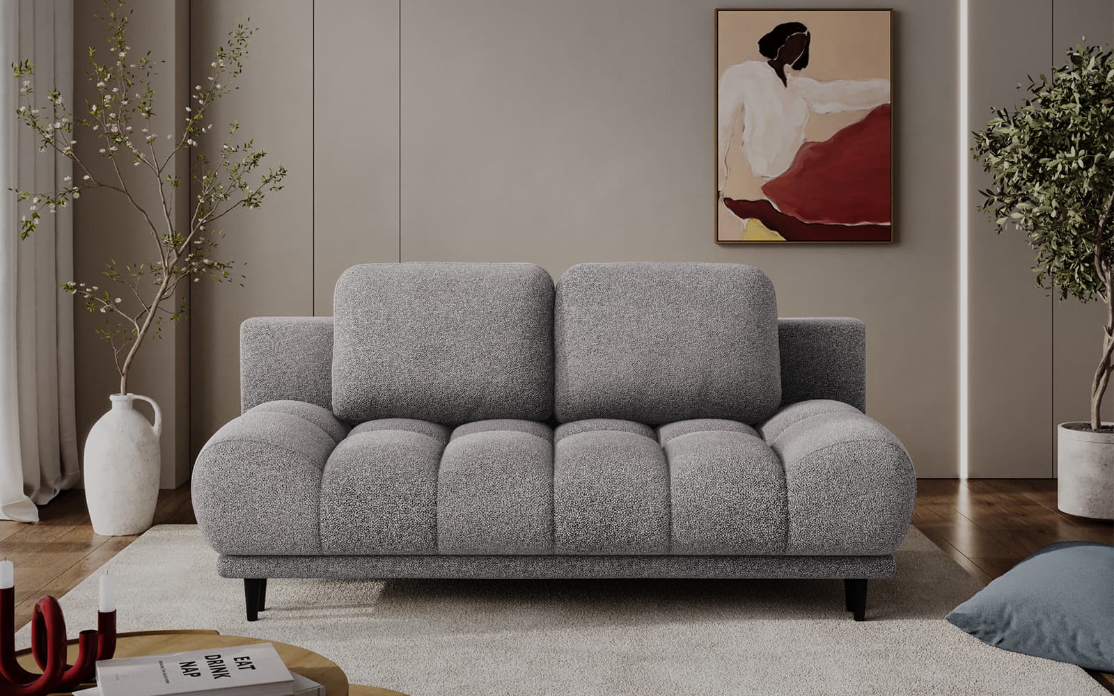 Canapea extensibilă Guavira, 210×91 cm, Personalizabilă