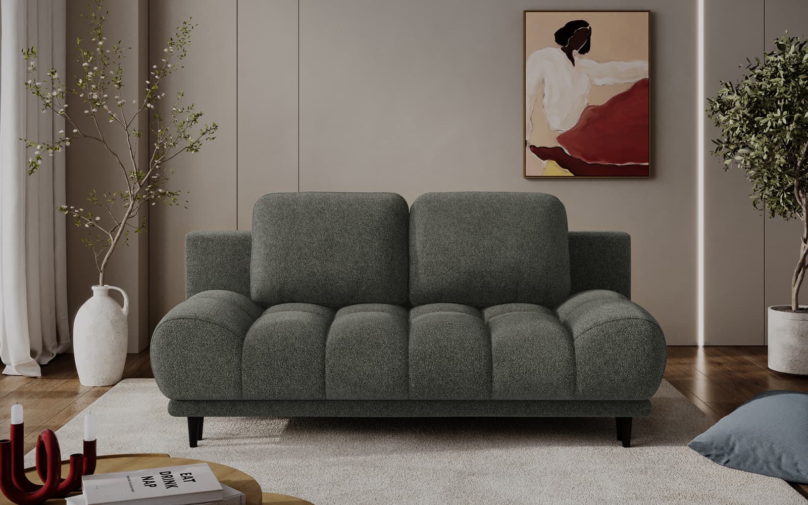Canapea extensibilă Guavira, 210×91 cm, Personalizabilă