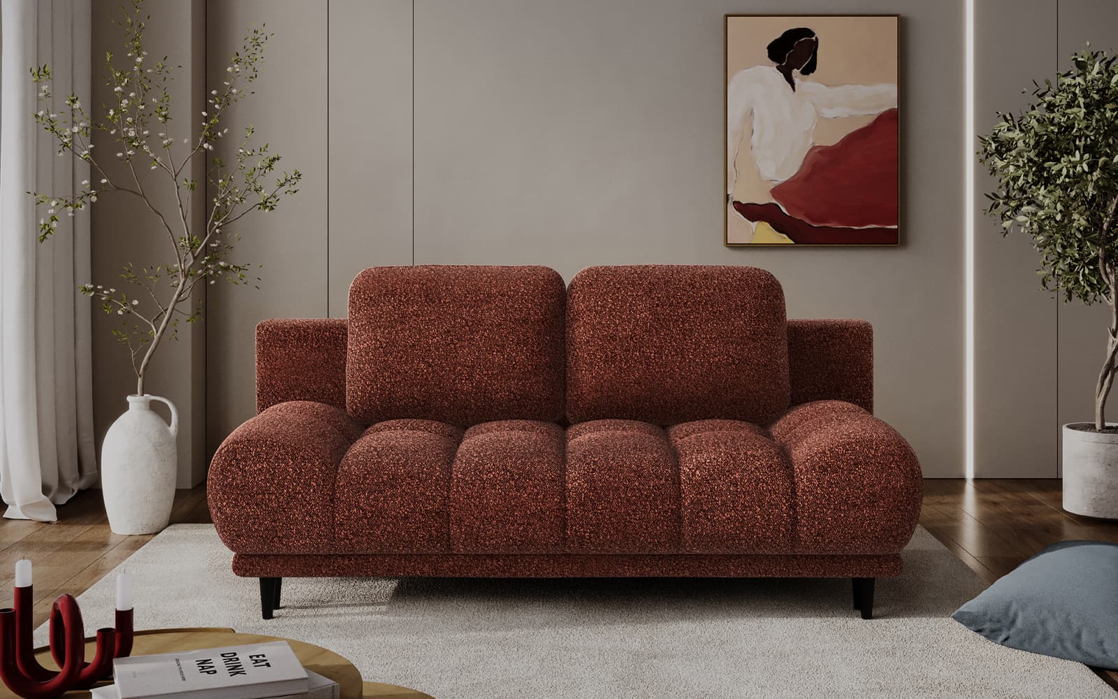 Canapea extensibilă Guavira, 210×91 cm, Personalizabilă