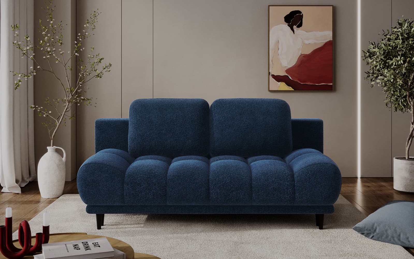 Canapea extensibilă Guavira, 210×91 cm, Personalizabilă