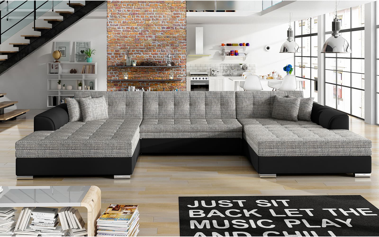 Colțar extensibil Vento, 359×165×87 cm, Personalizabil
