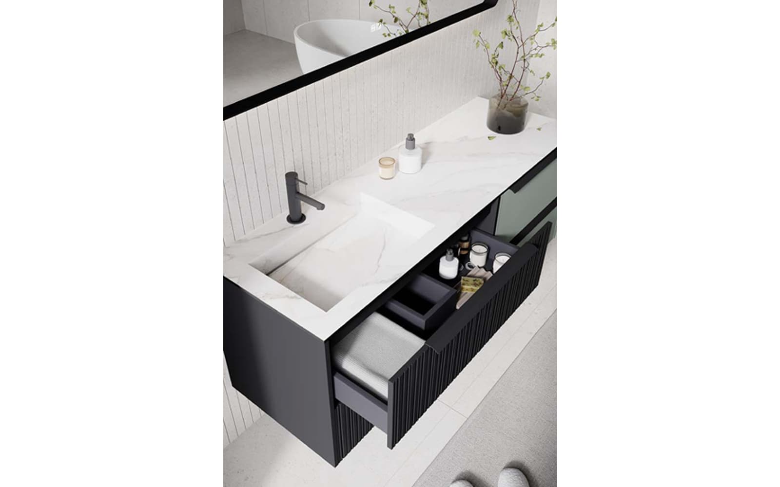 Set mobilier baie suspendat Avena ,100/120/140/160 cm