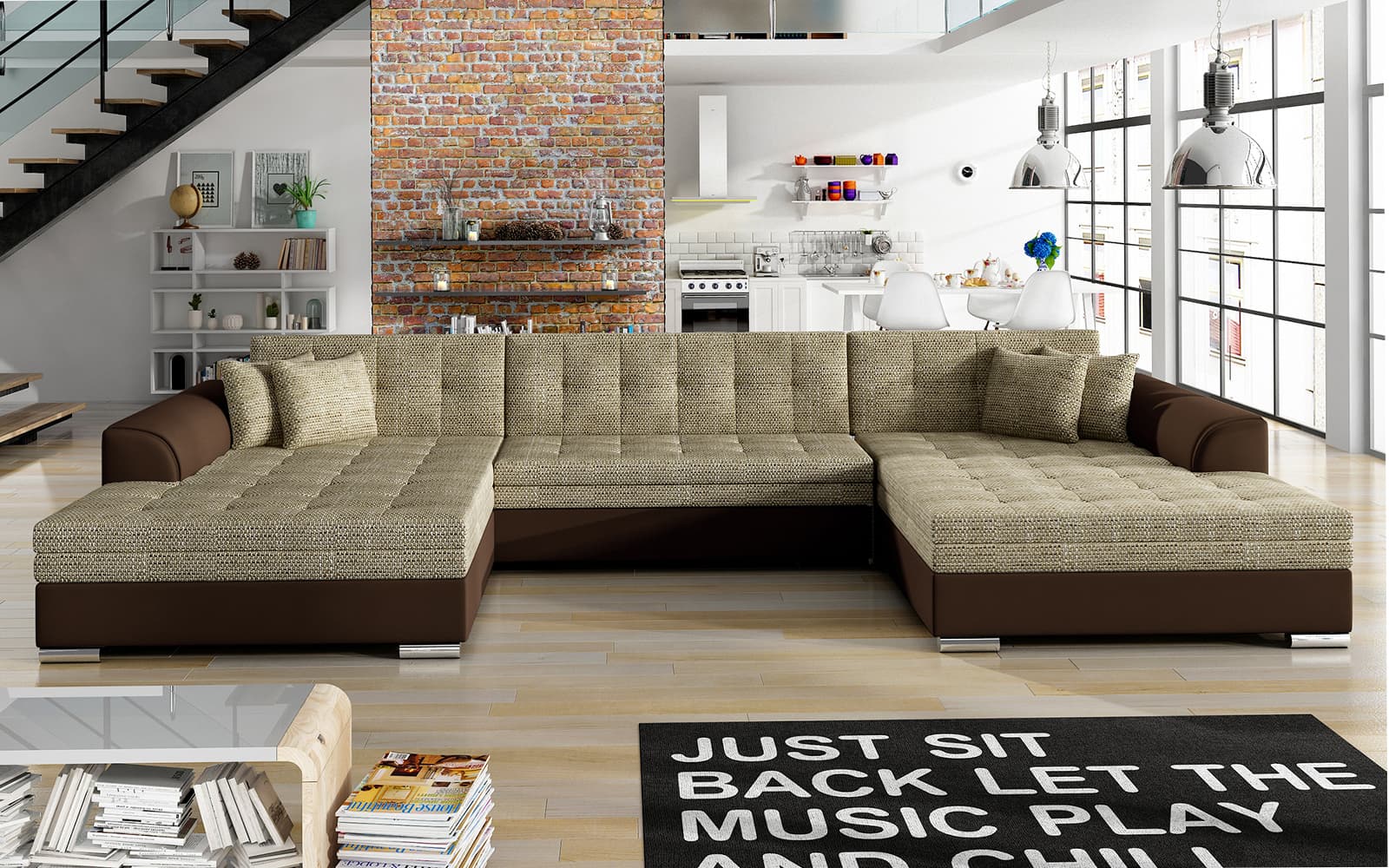 Colțar extensibil Vento, 359×165×87 cm, Personalizabil