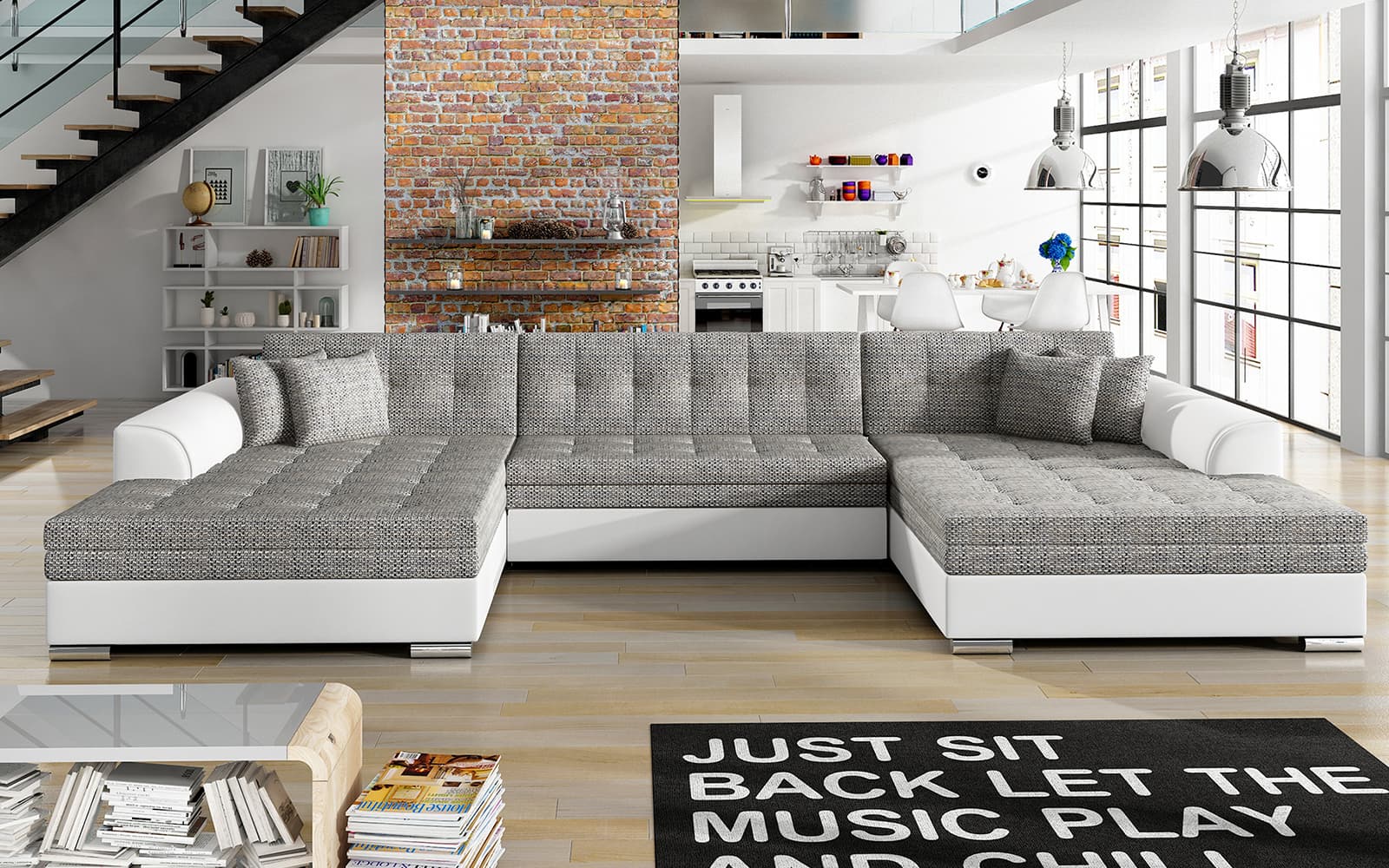 Colțar extensibil Vento, 359×165×87 cm, Personalizabil
