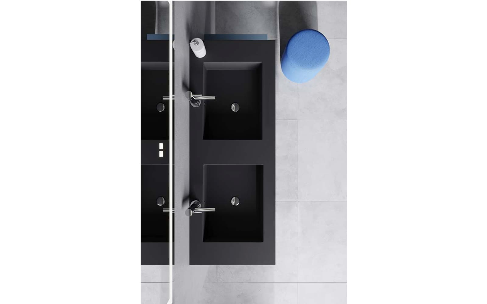 Set mobilier baie suspendat Lunera,100/120/140/160 cm