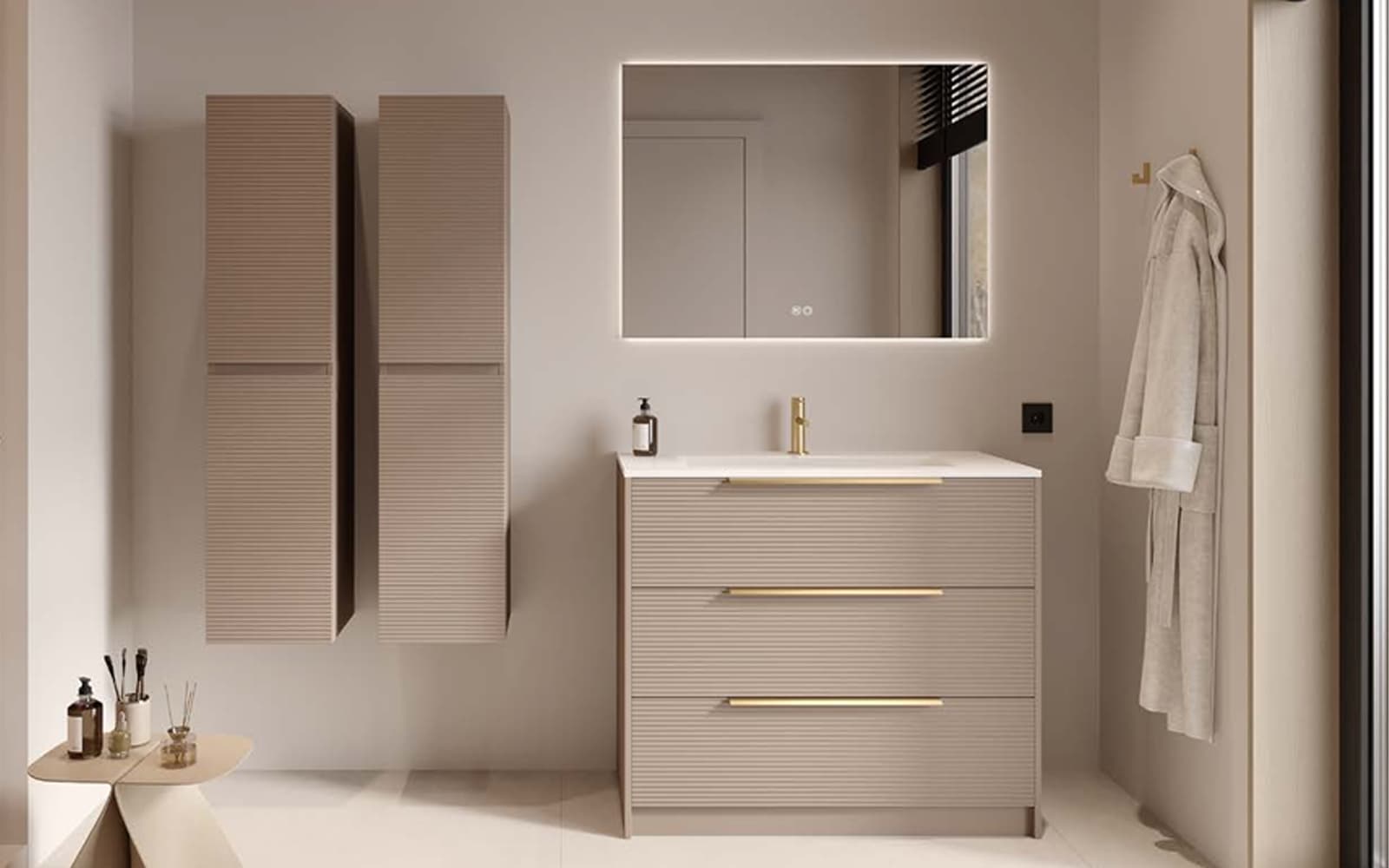 Set mobilier baie suspendat Serina, 120/160/176/180 cm