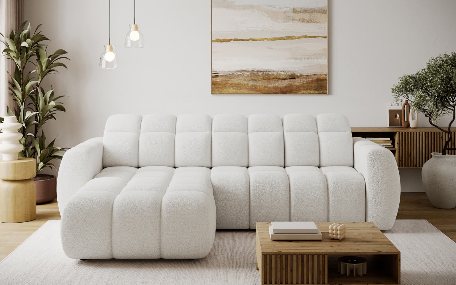 Colțar extensibil Fanito, 288×200 cm, Personalizabil