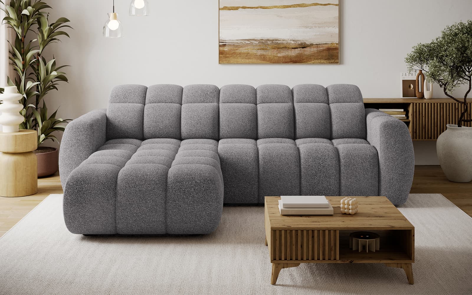 Colțar extensibil Fanito, 288×200 cm, Personalizabil