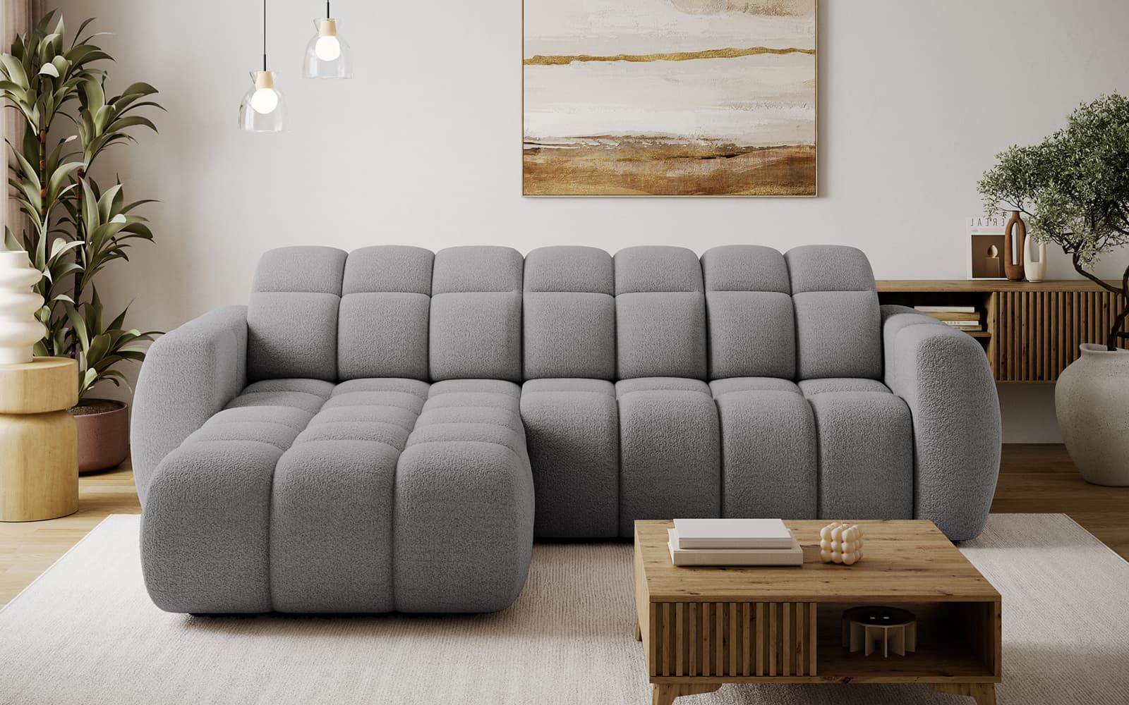 Colțar extensibil Fanito, 288×200 cm, Personalizabil