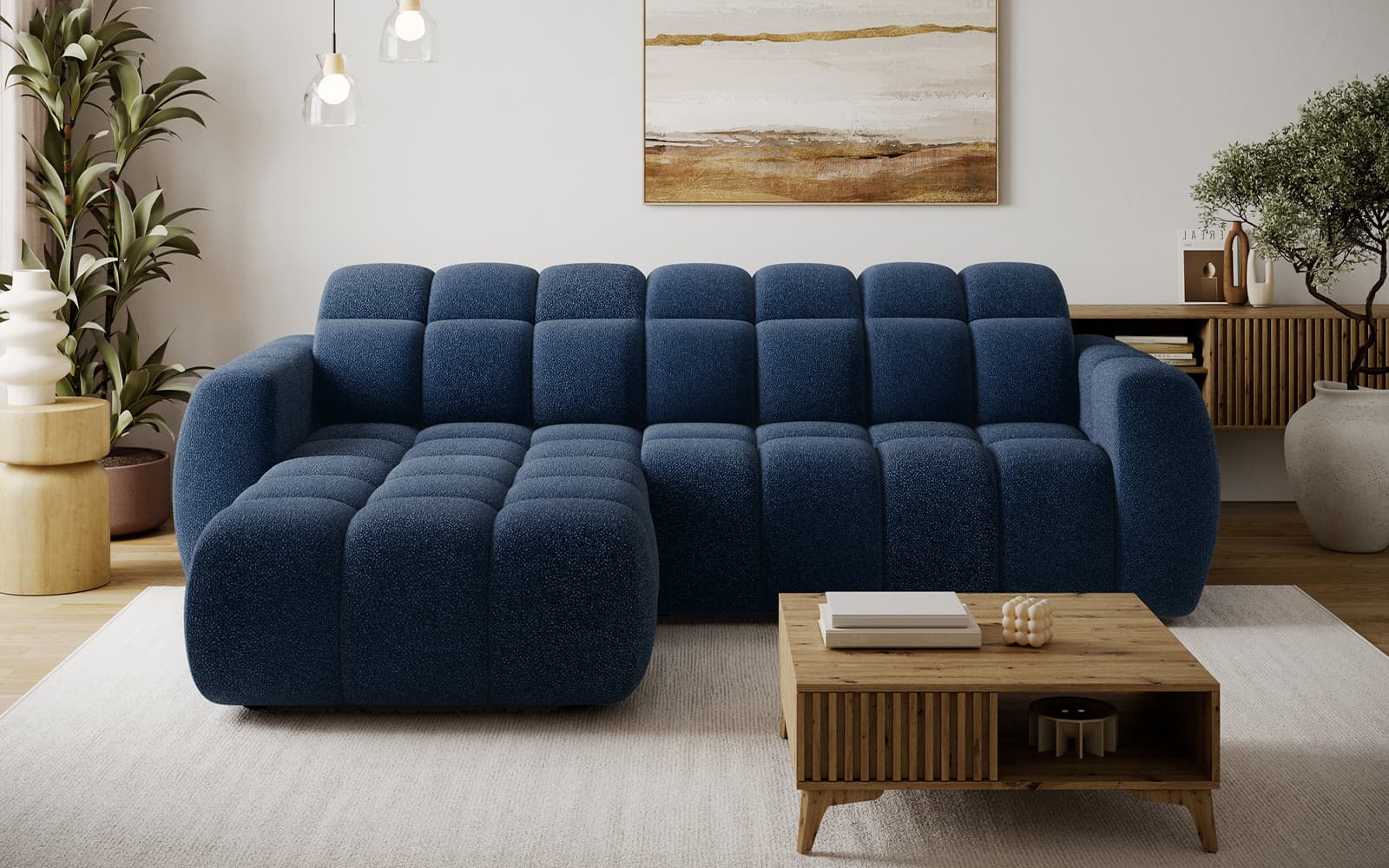 Colțar extensibil Fanito, 288×200 cm, Personalizabil