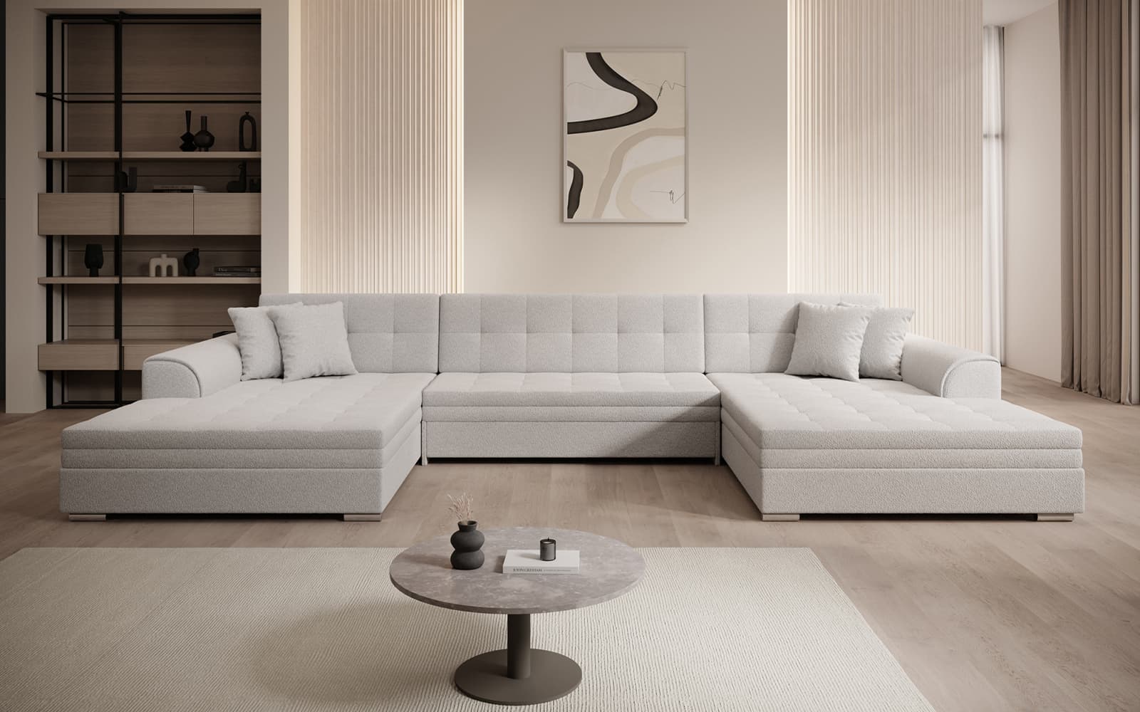 Colțar extensibil Vento, 359×165×87 cm, Personalizabil
