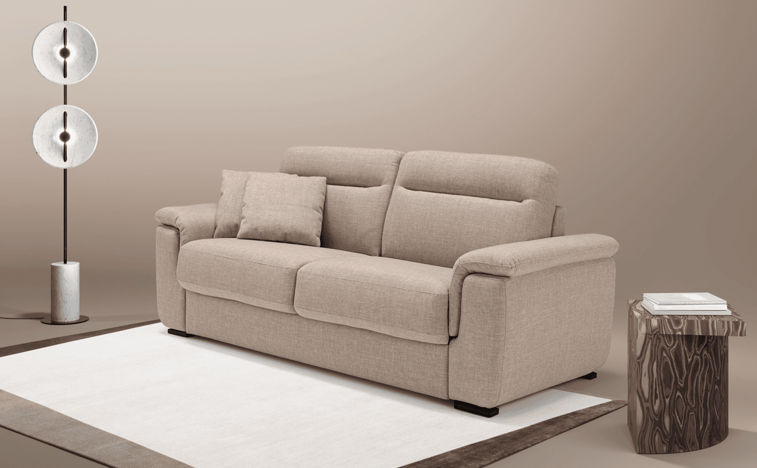 Canapea Extensibilă Artu, 215 x 100 cm din lemn masiv