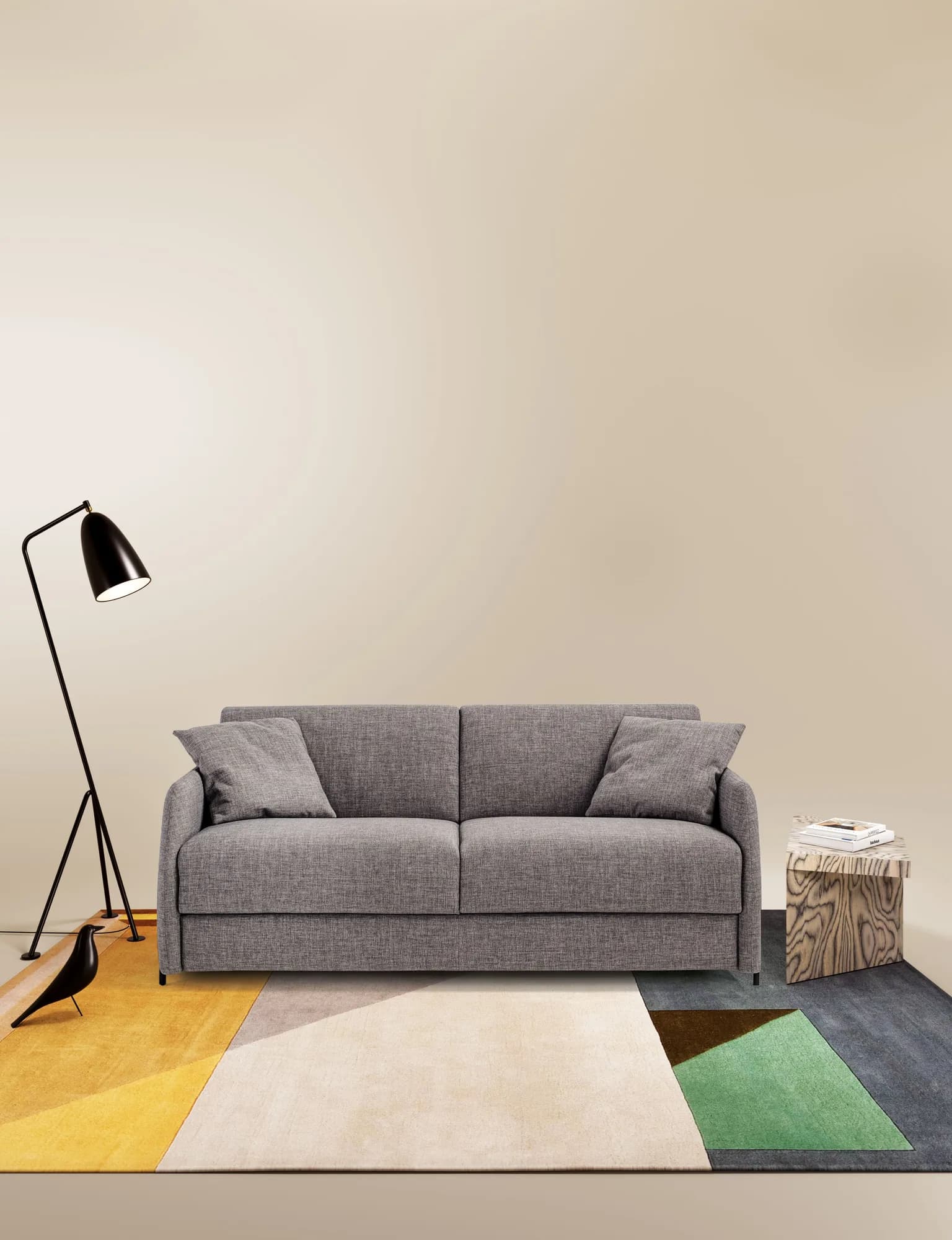 Canapea Extensibilă Milano Dienne — vedere frontală în ambient