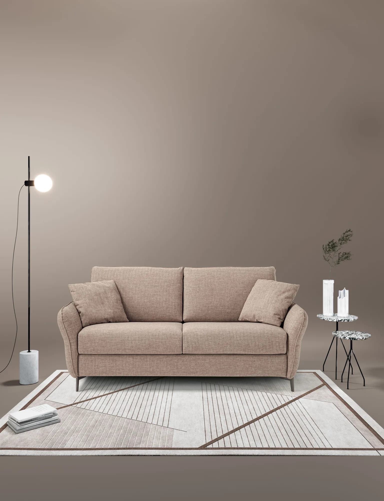 Canapea Extensibilă Verona Dienne — vedere frontală în ambient