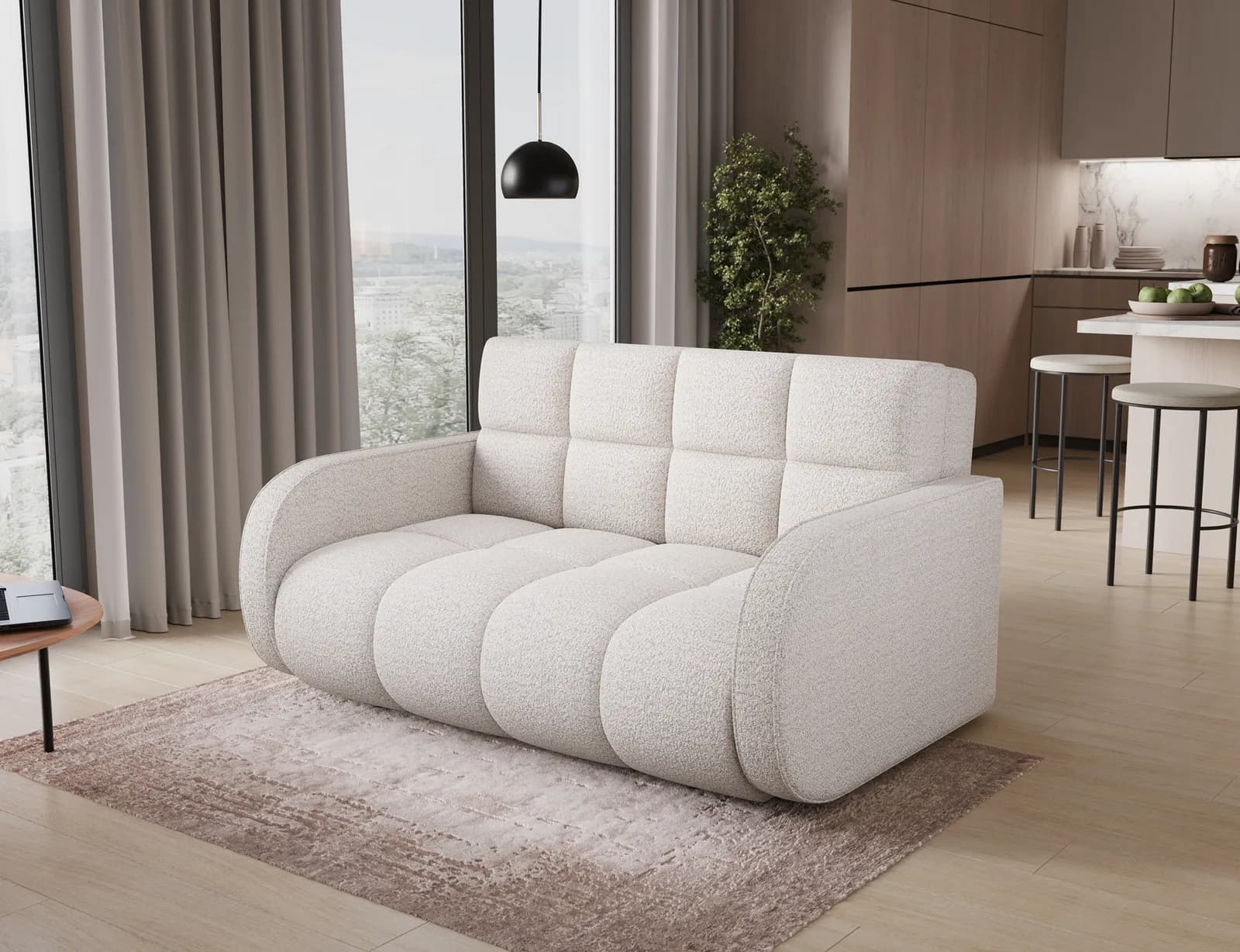 Canapea Deverio 3-seater din lemn masiv