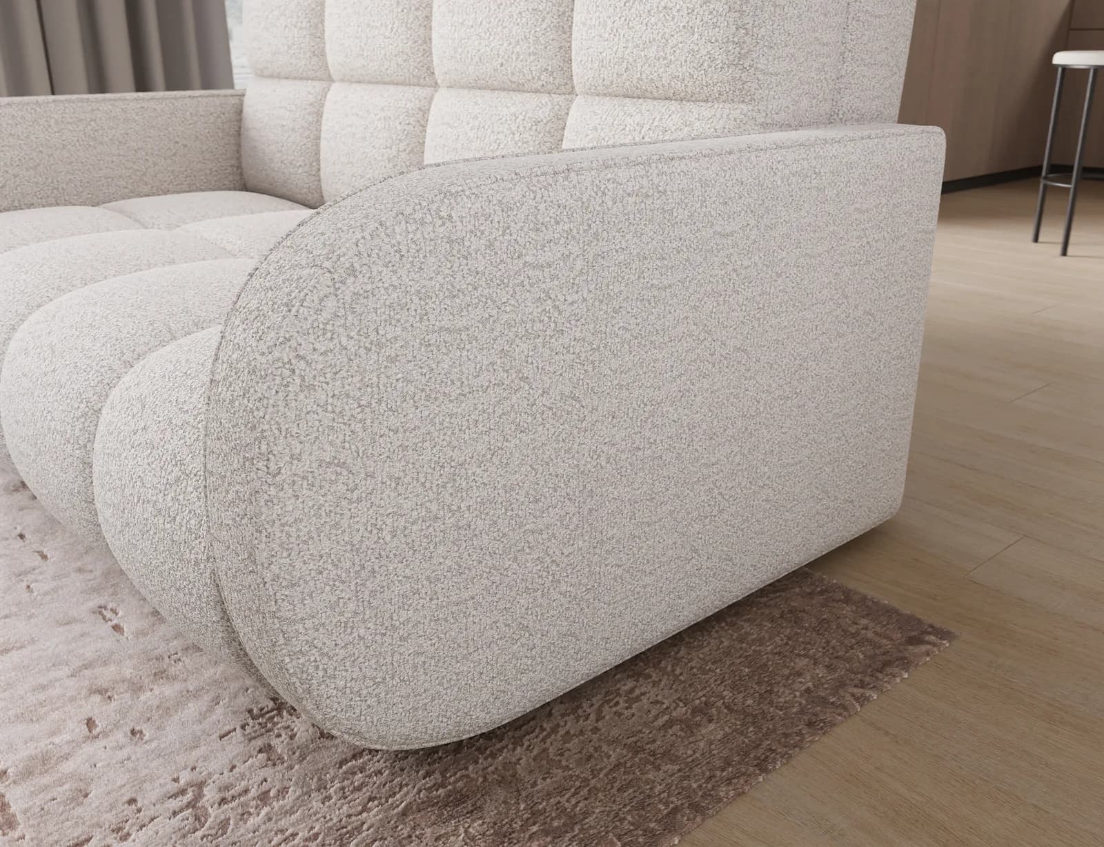 Canapea Deverio 3-seater din lemn masiv