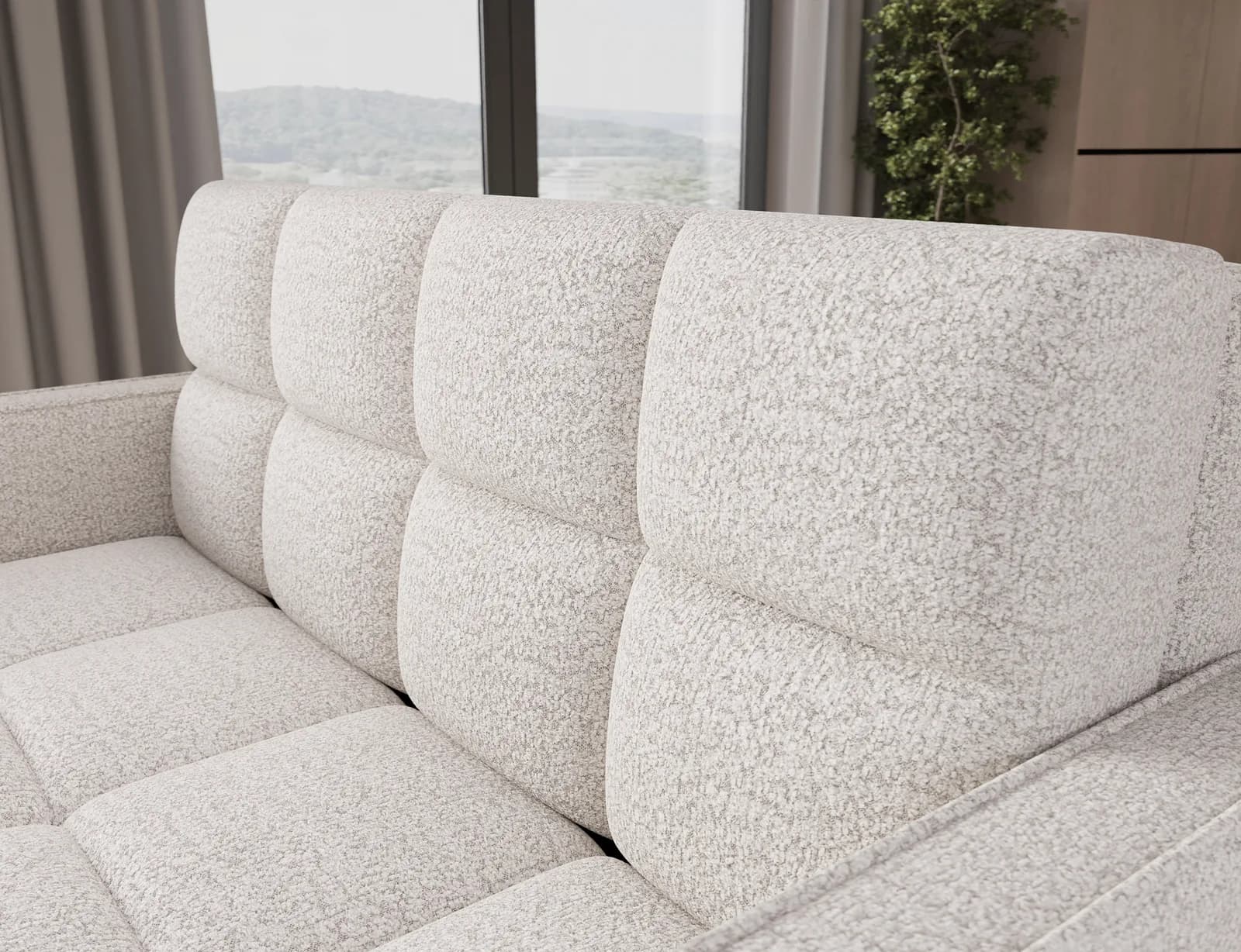 Canapea Deverio 3-seater din lemn masiv