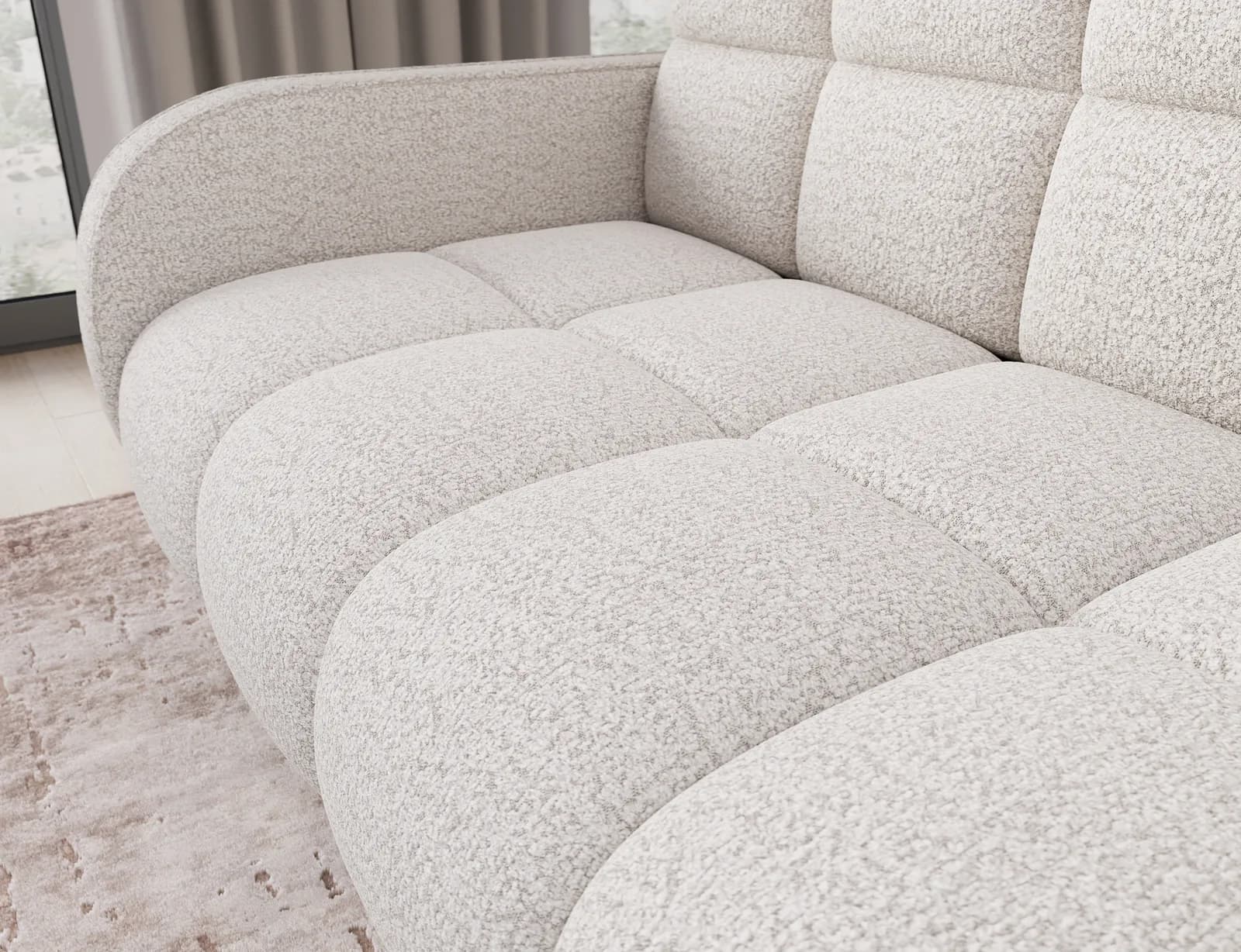 Canapea Deverio 3-seater din lemn masiv