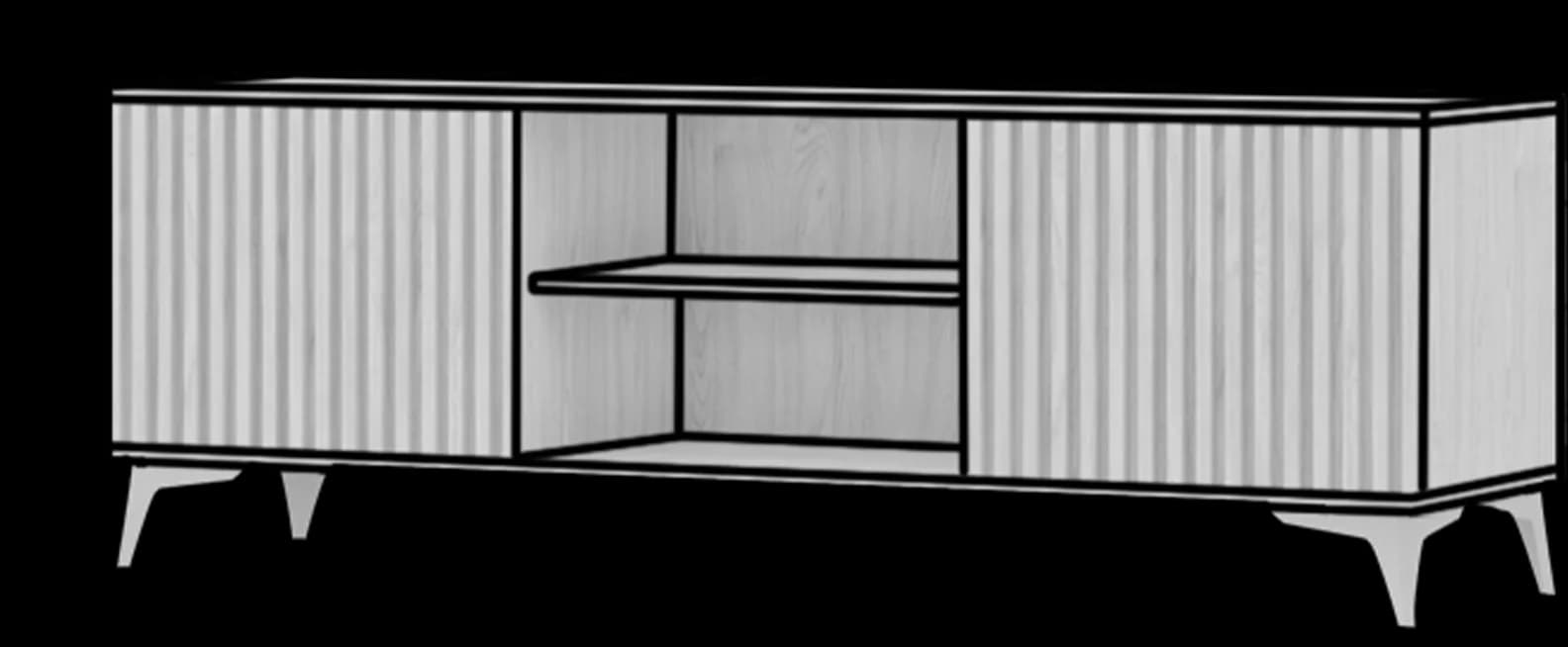 Comodă TV Entsian din lemn masiv