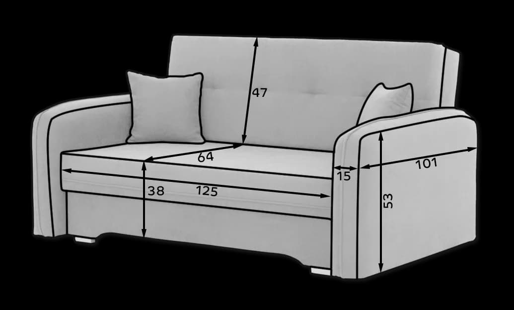 Canapea Laine 3-seater din lemn masiv