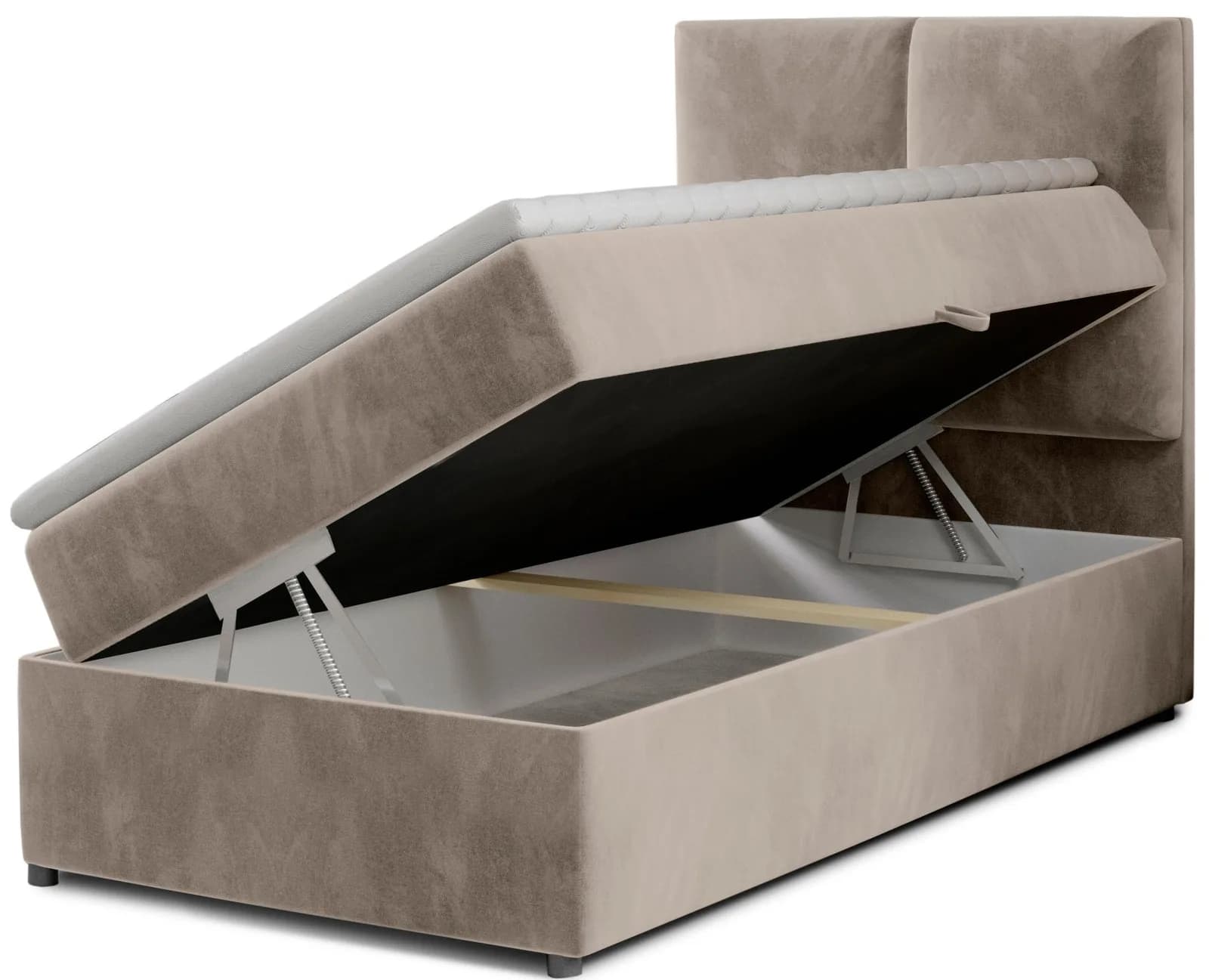 Pat BoxSpring Rivia 90x200 din lemn masiv