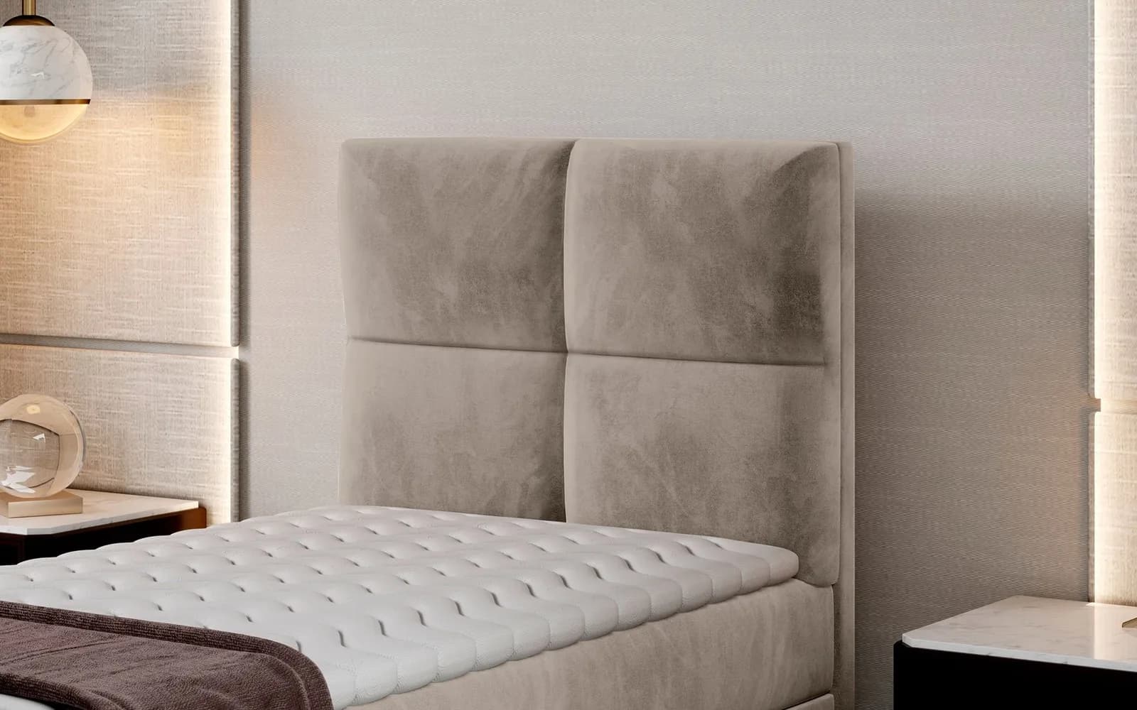 Pat BoxSpring Rivia 90x200 din lemn masiv