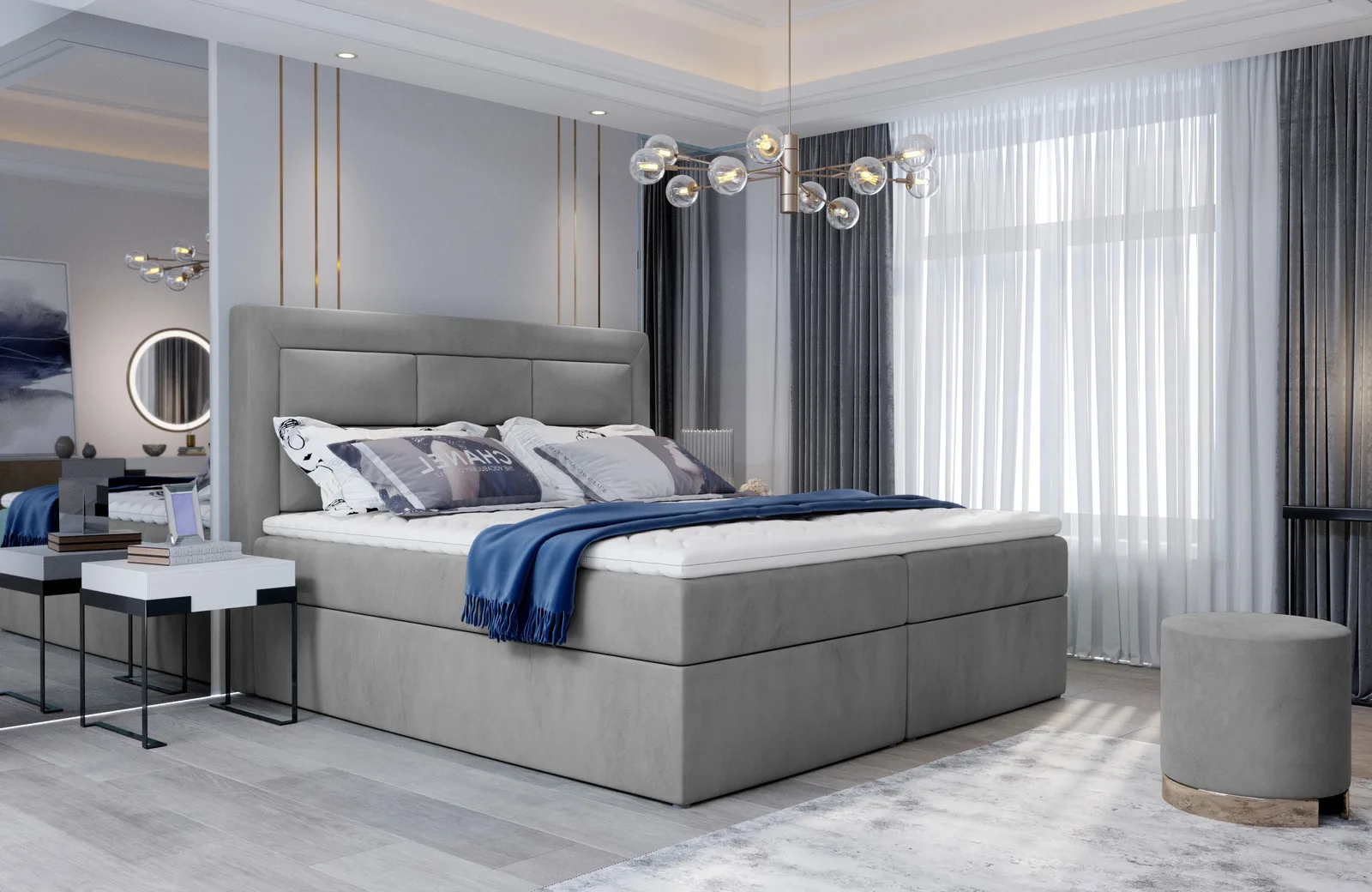 Pat BoxSpring Vivre 180x200 din lemn masiv