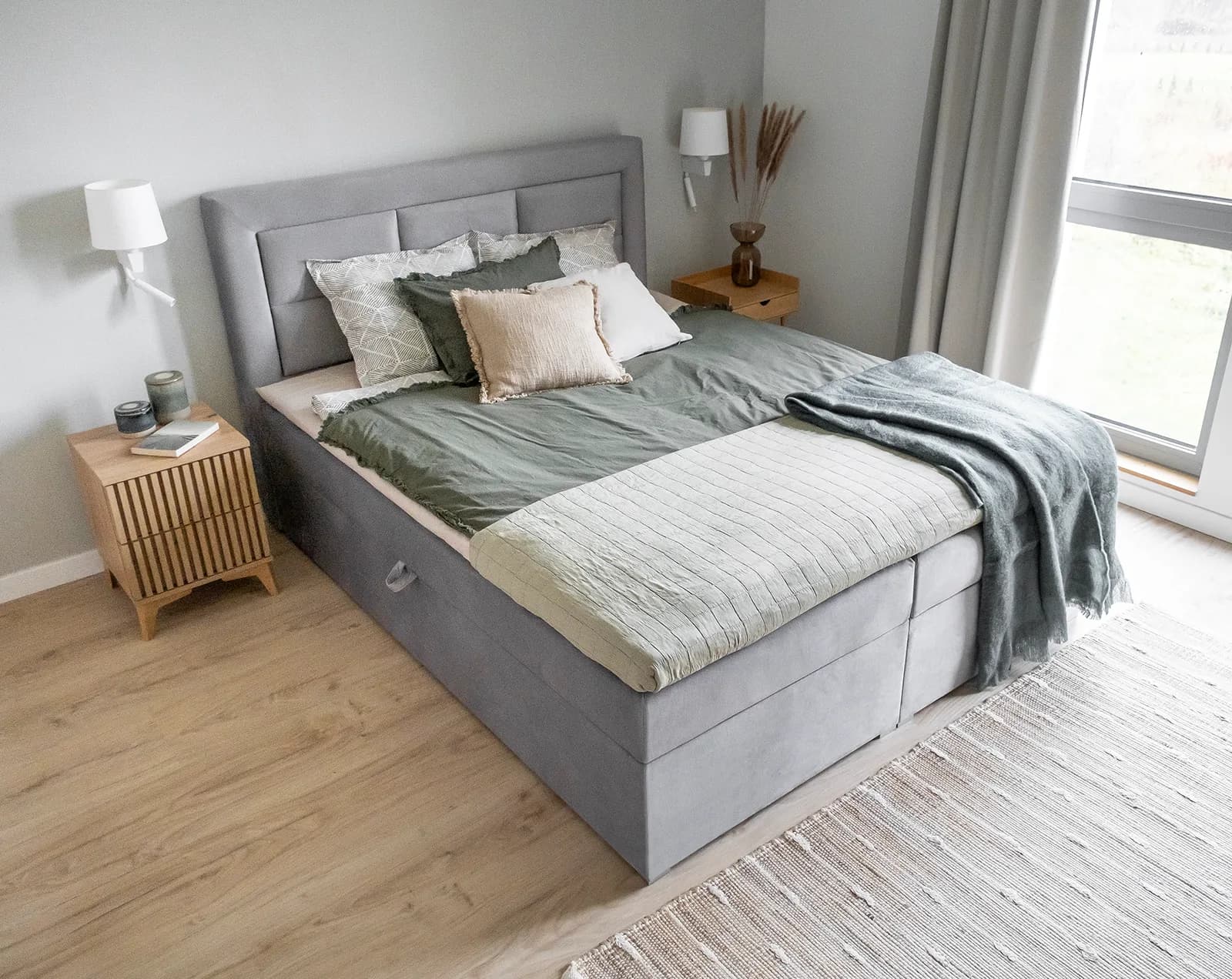 Pat BoxSpring Vivre 180x200 din lemn masiv