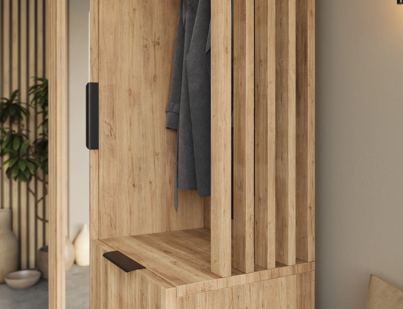 Mobilier hol Riganni din lemn masiv