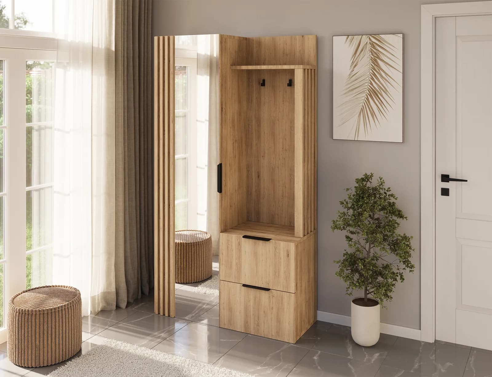 Mobilier hol Riganni din lemn masiv