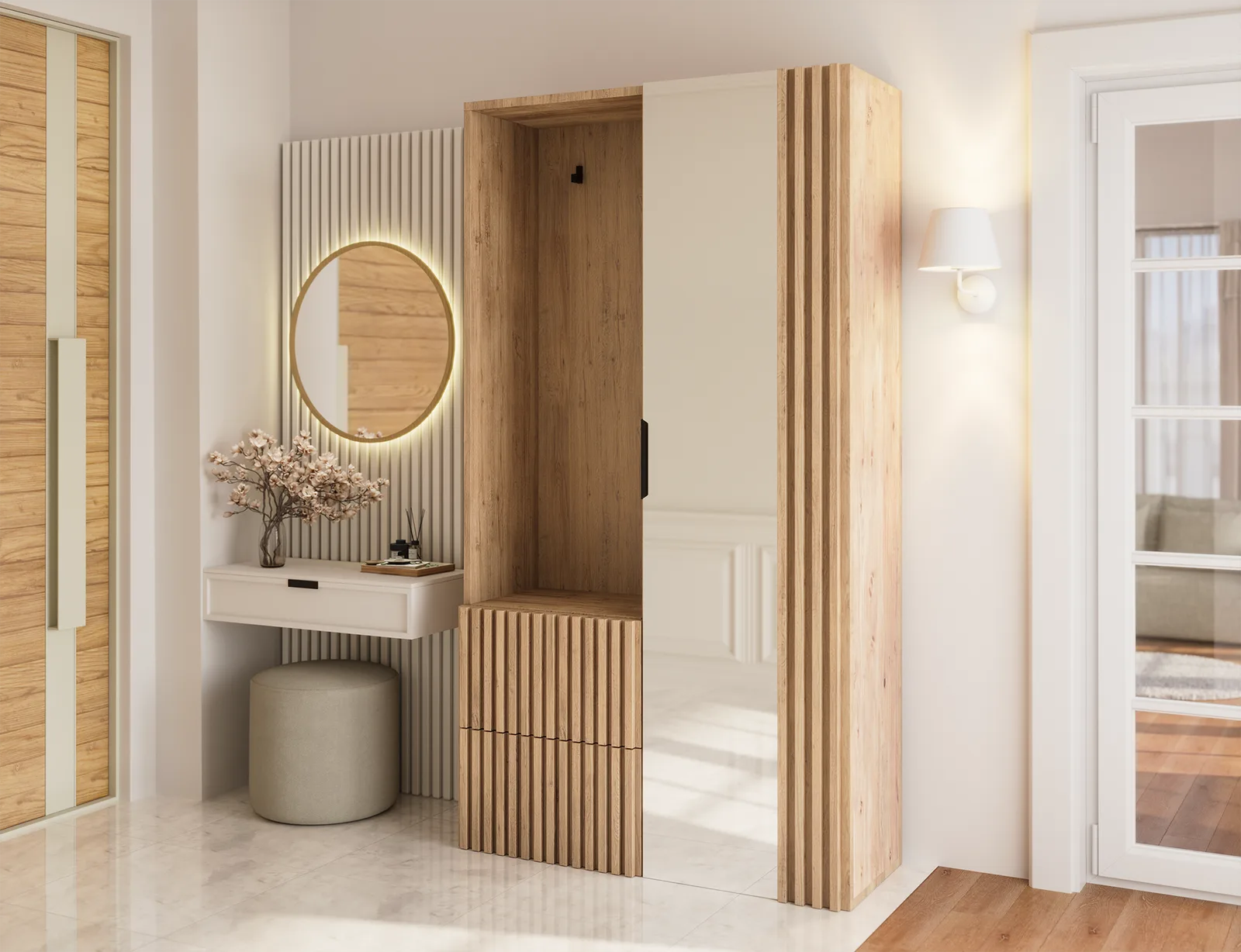 Mobilier hol Vimeiro din lemn masiv