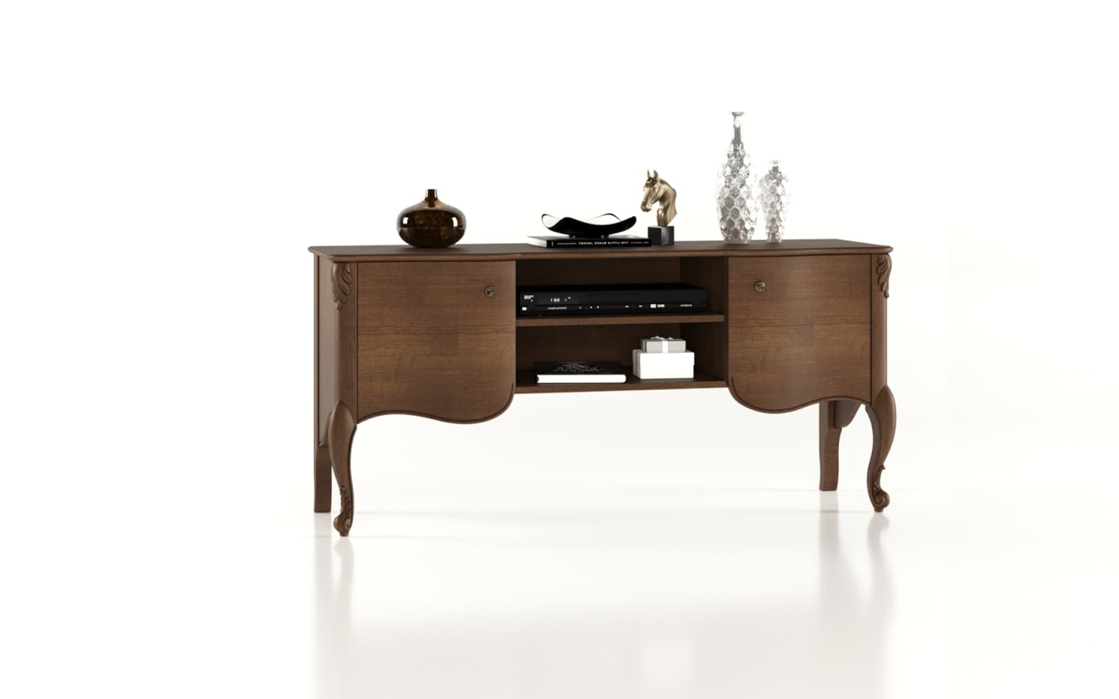 Comoda TV Celisea, 158×50×74 cm din lemn masiv