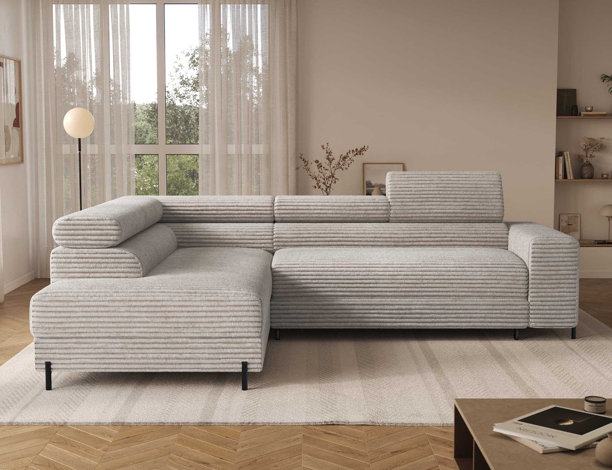 Colțar Colesio, Extensibil, 274x200 cm, Personalizabil din lemn masiv