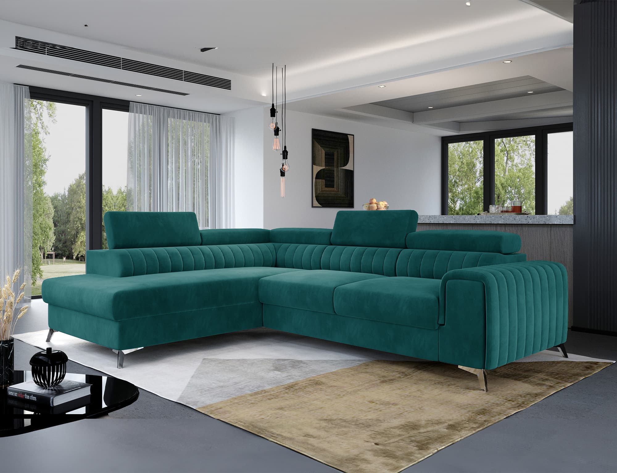 Colțar Lisbon — Mat Velvet 75 (detaliu)