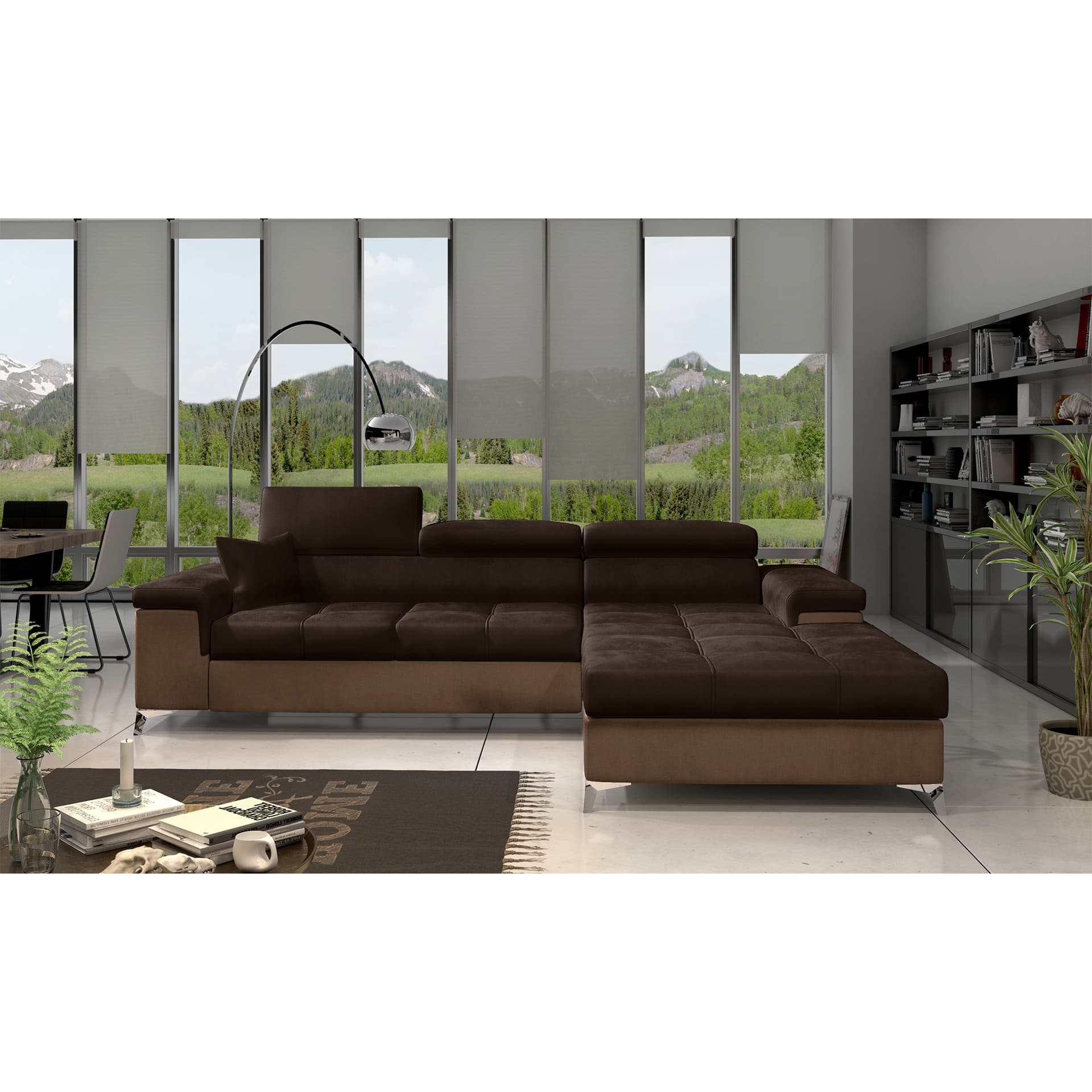 Colțar Extensibil Rita, 280x205cm, Ladă Depozitare, Personalizabil din lemn masiv