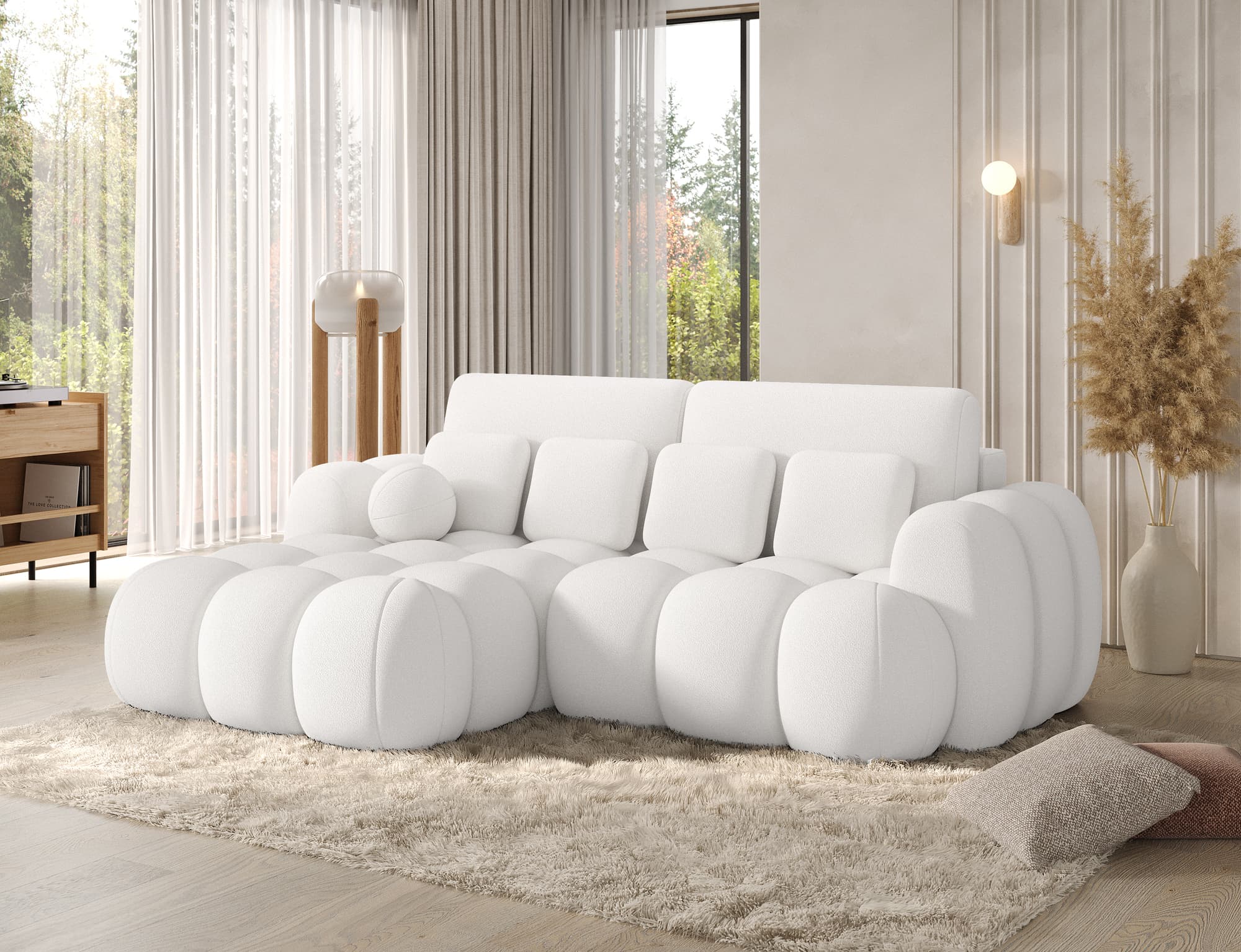 Colțar Covelion, Extensibil, cu Ladă de Depozitare, 260x167 cm din lemn masiv