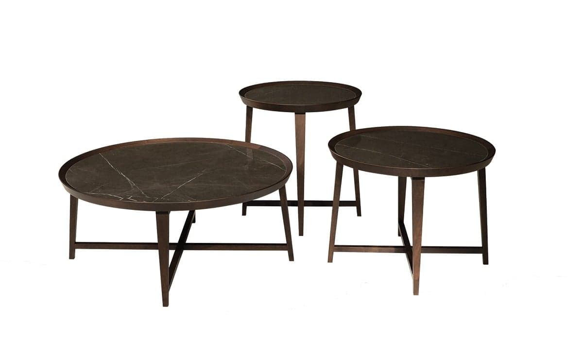 Măsuță de cafea Opera, Ø 100 x 43 / Ø 70 x 53 / Ø 60 x 64 cm