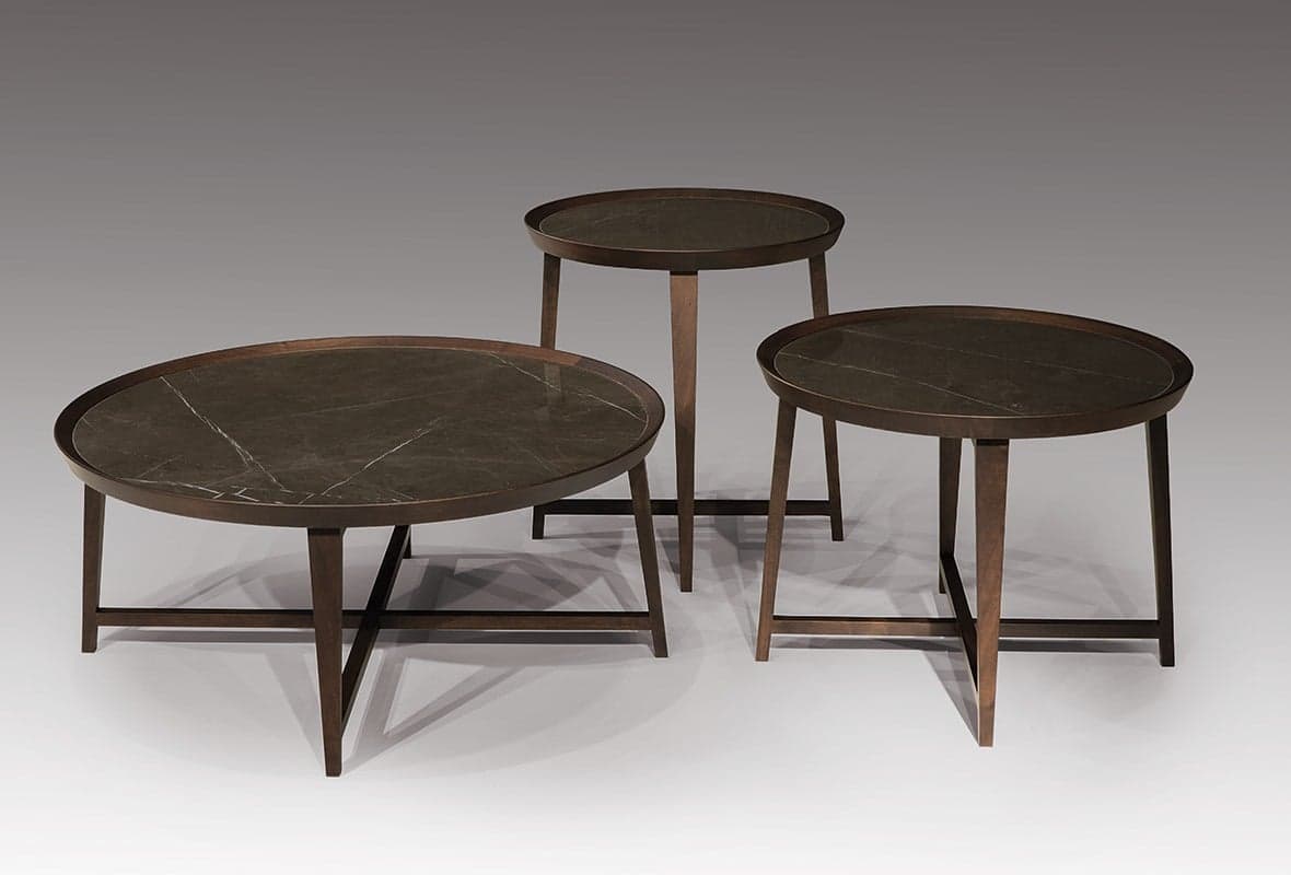 Măsuță de cafea Opera, Ø 100 x 43 / Ø 70 x 53 / Ø 60 x 64 cm