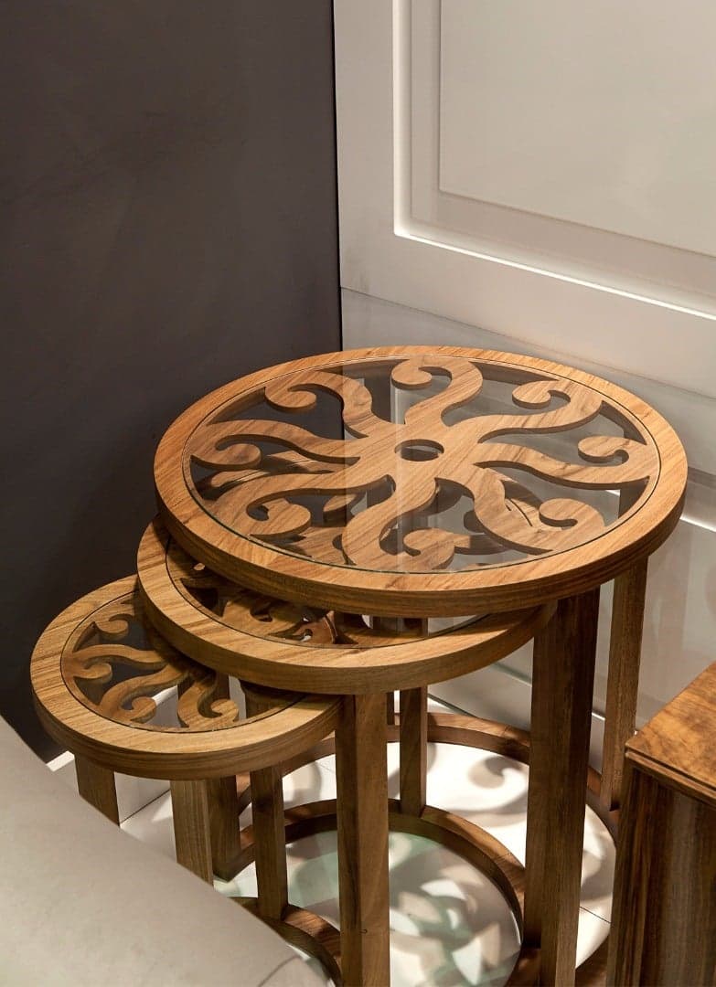 Set măsuțe Octopus, Ø 60 x 64 / Ø 47 x 58 / Ø 34 x 53 cm