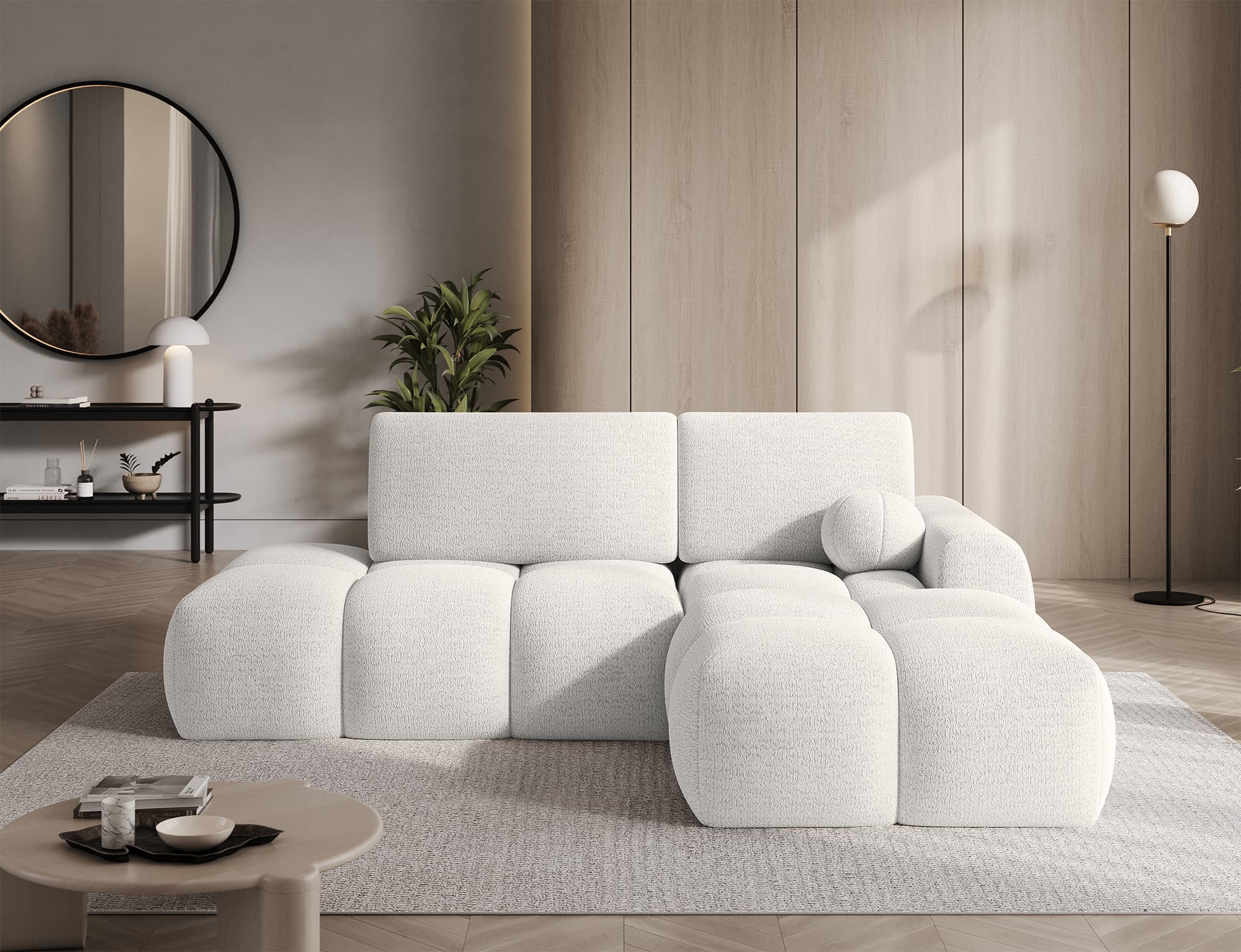 Colțar Vittario, Extensibil, 227x170 cm, Personalizabil din lemn masiv