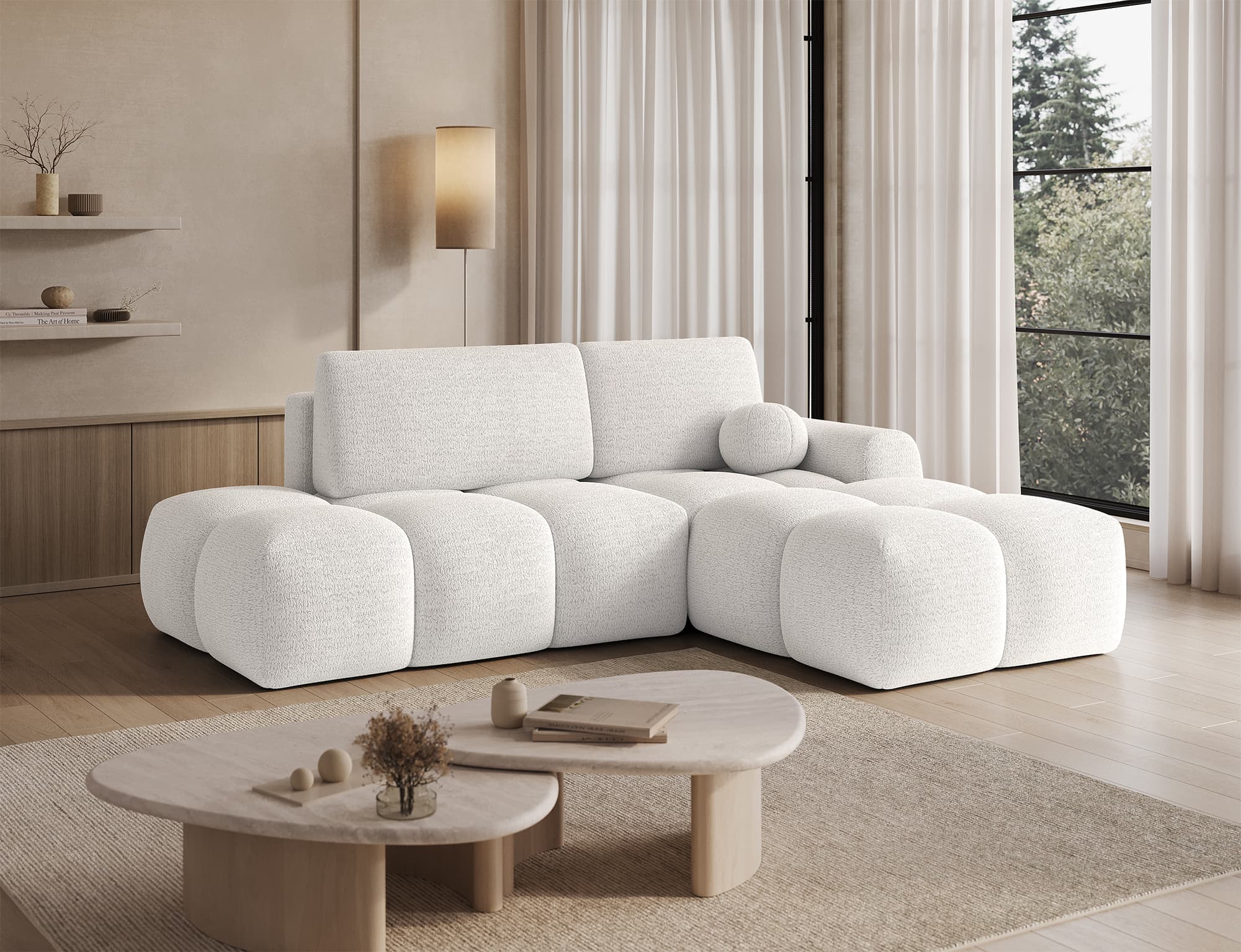 Colțar Vittario, Extensibil, 227x170 cm, Personalizabil din lemn masiv