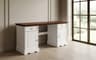 Birou Linea, Lemn Masiv, 155x54x77cm, Alb-Nuc