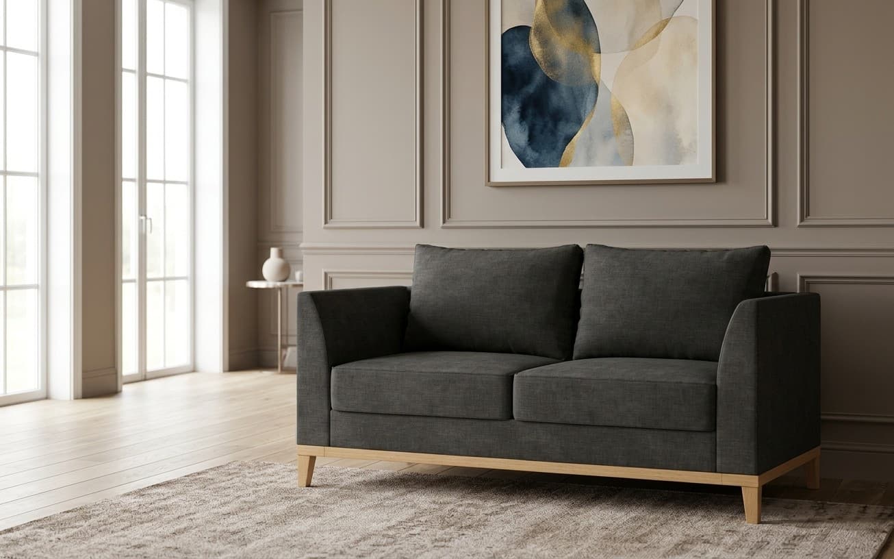 Canapea Gracias, Lemn Stejar, 178x88x82cm