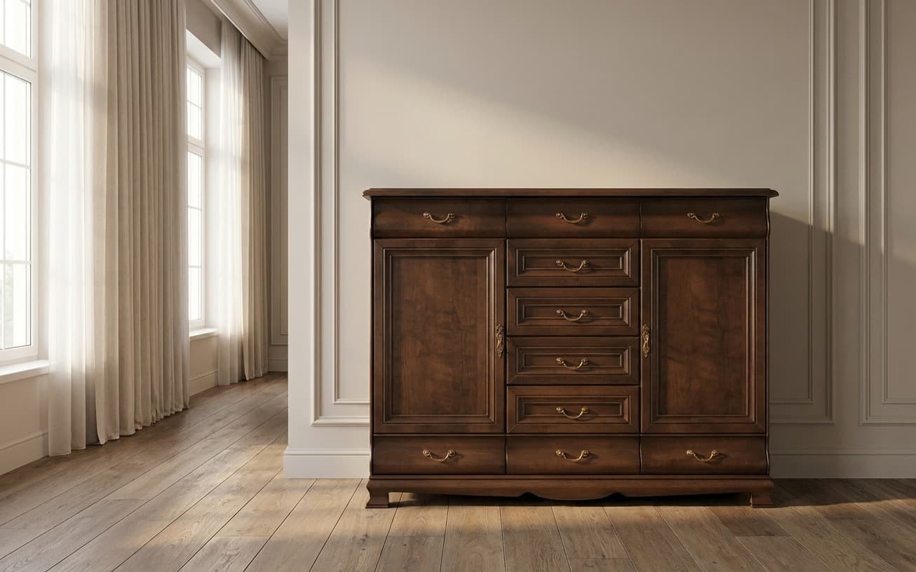 Comodă Harper, 159x46x118,5cm, Nuc
