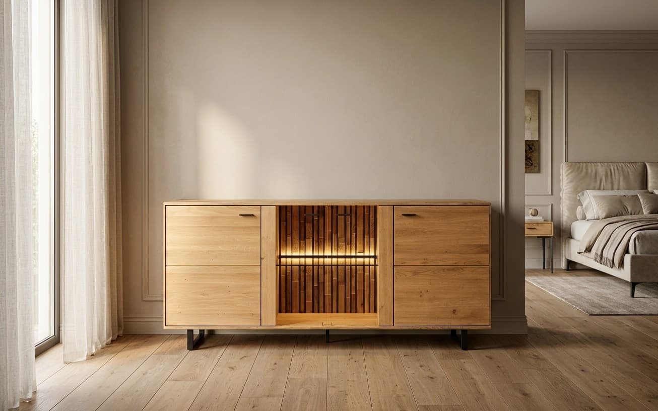 Comoda II Urban, Stejar masiv, 179x49x84cm