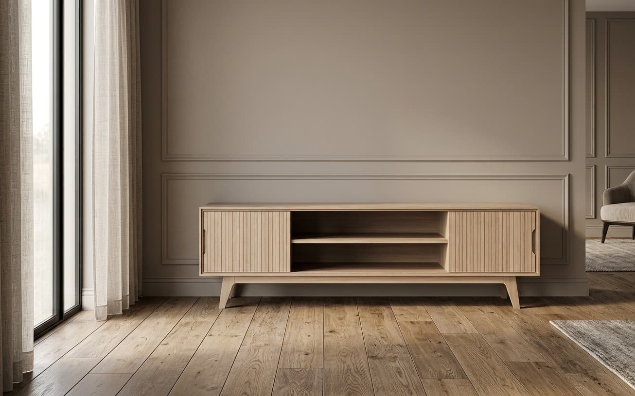 Comoda TV Brooklyn, Lemn Masiv, 180 x 45 x 55 cm