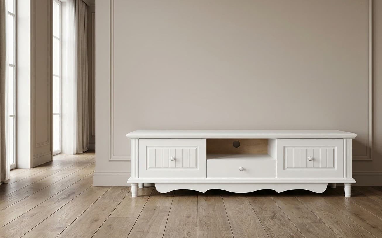 Comoda TV Elizabeth, 160x58x45cm, Alb