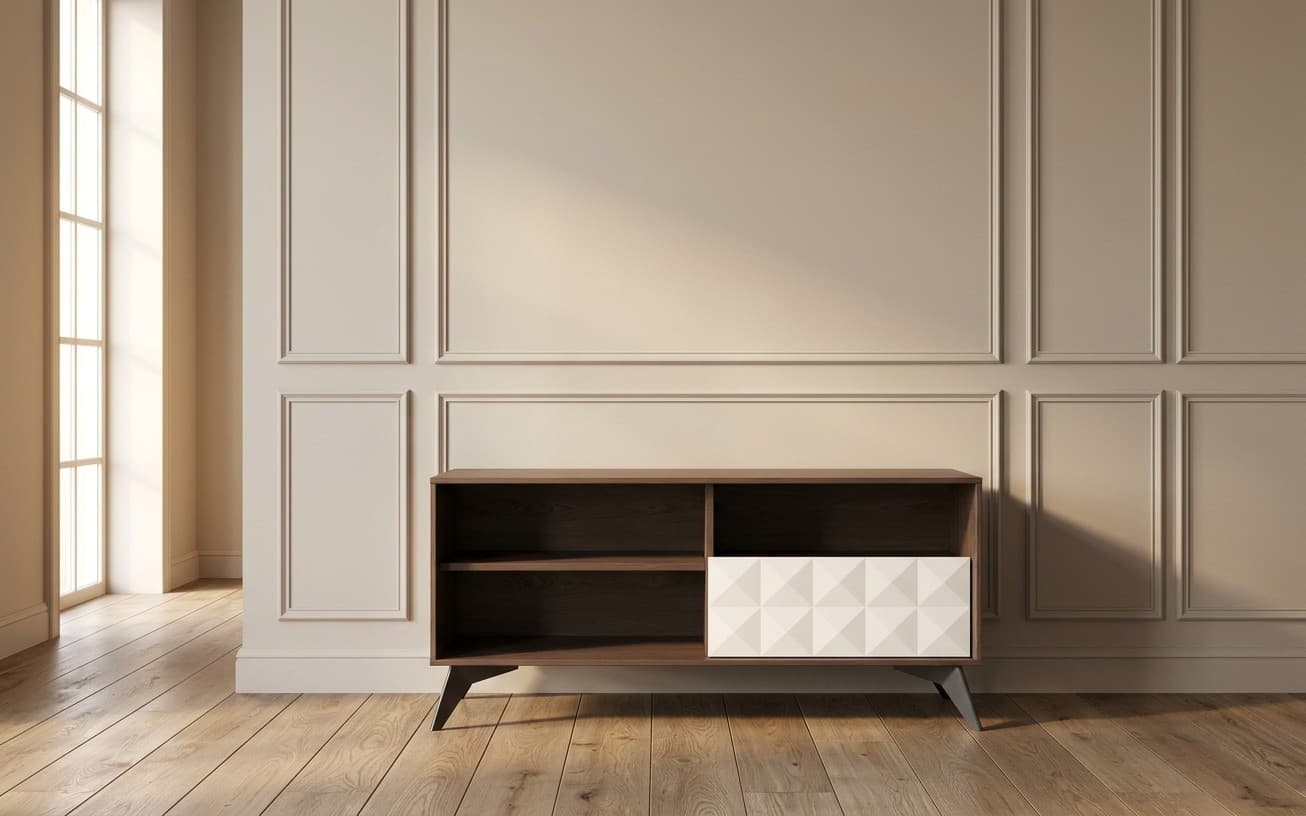 Comoda TV Zion, 100x60x48cm Crem-Nuc