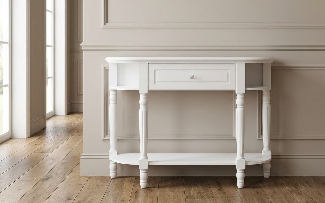 Consola Elizabeth, 120x43x80cm, Alb