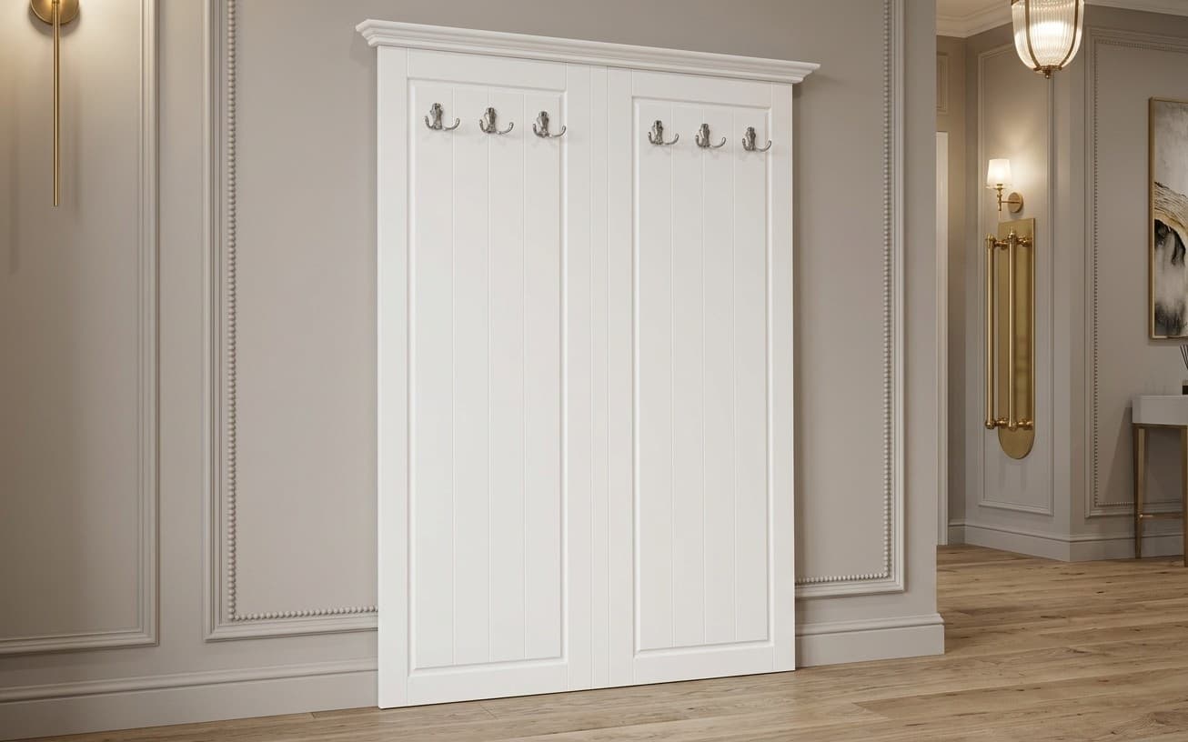 Cuier Linea, Lemn Masiv, 108x134cm, Alb